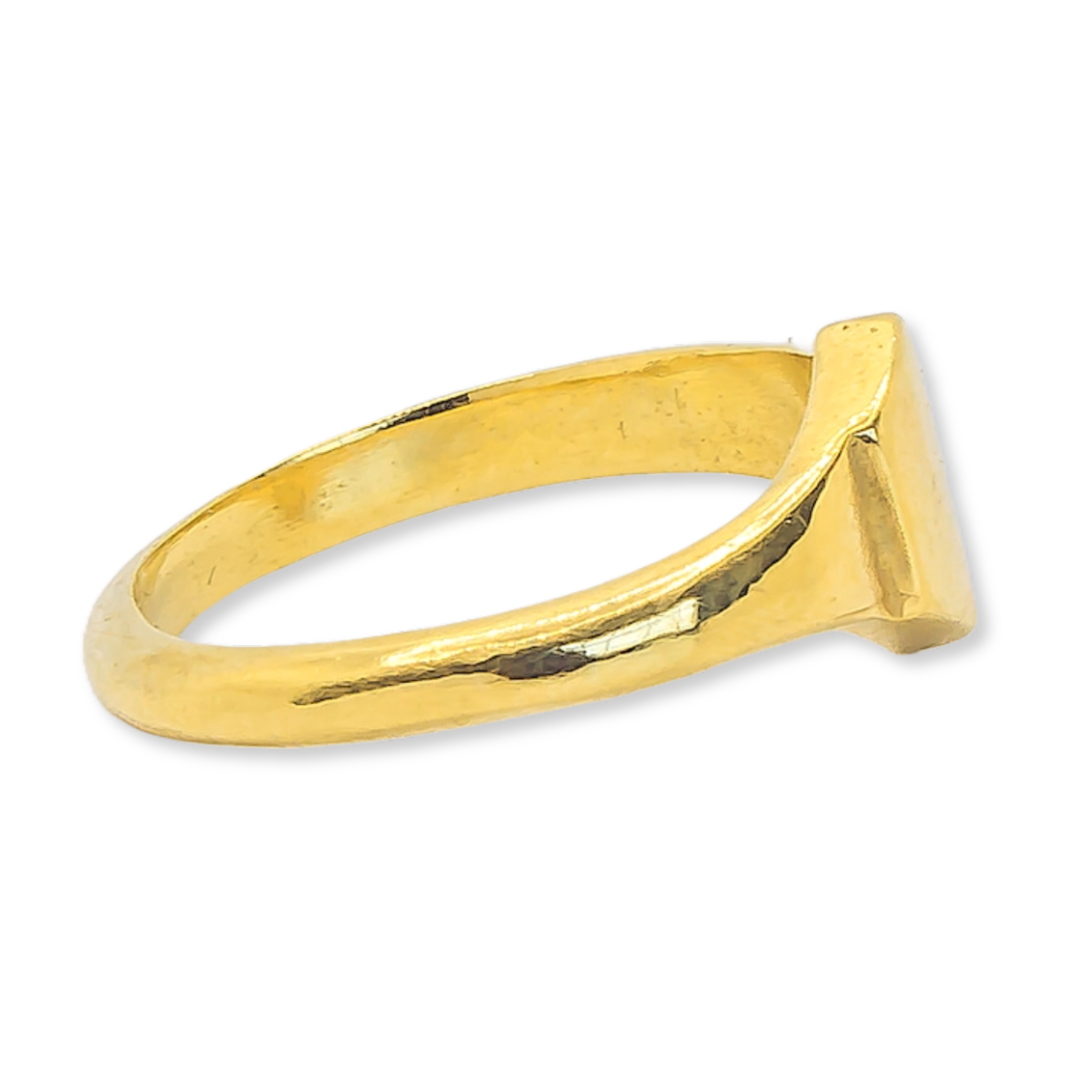 Initial Ring - 22k Gold Plated
