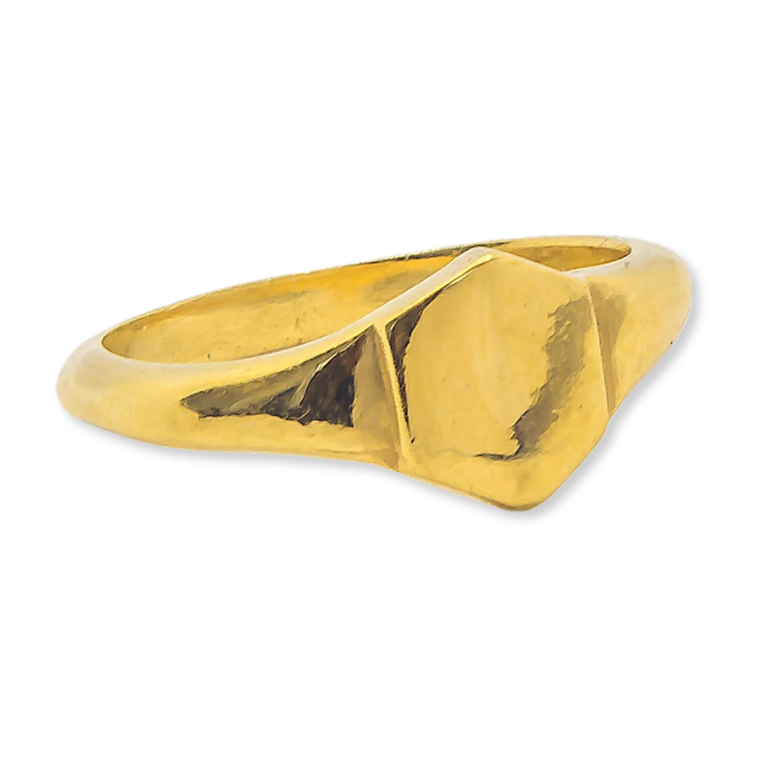 Initial Ring - 22k Gold Plated