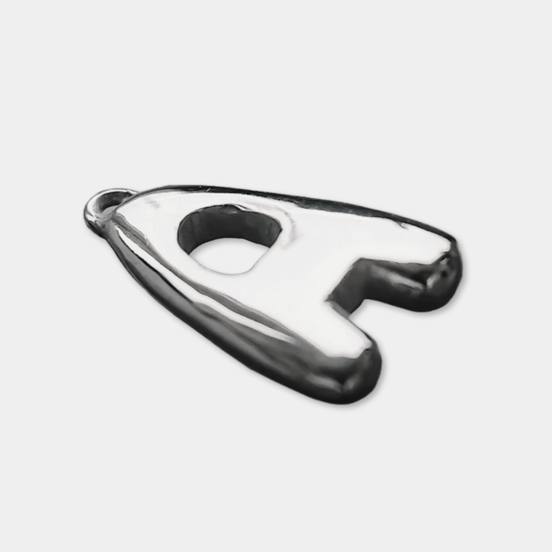 Initial 'Bubble' Letter Customisable Charm - 925 Sterling Silver