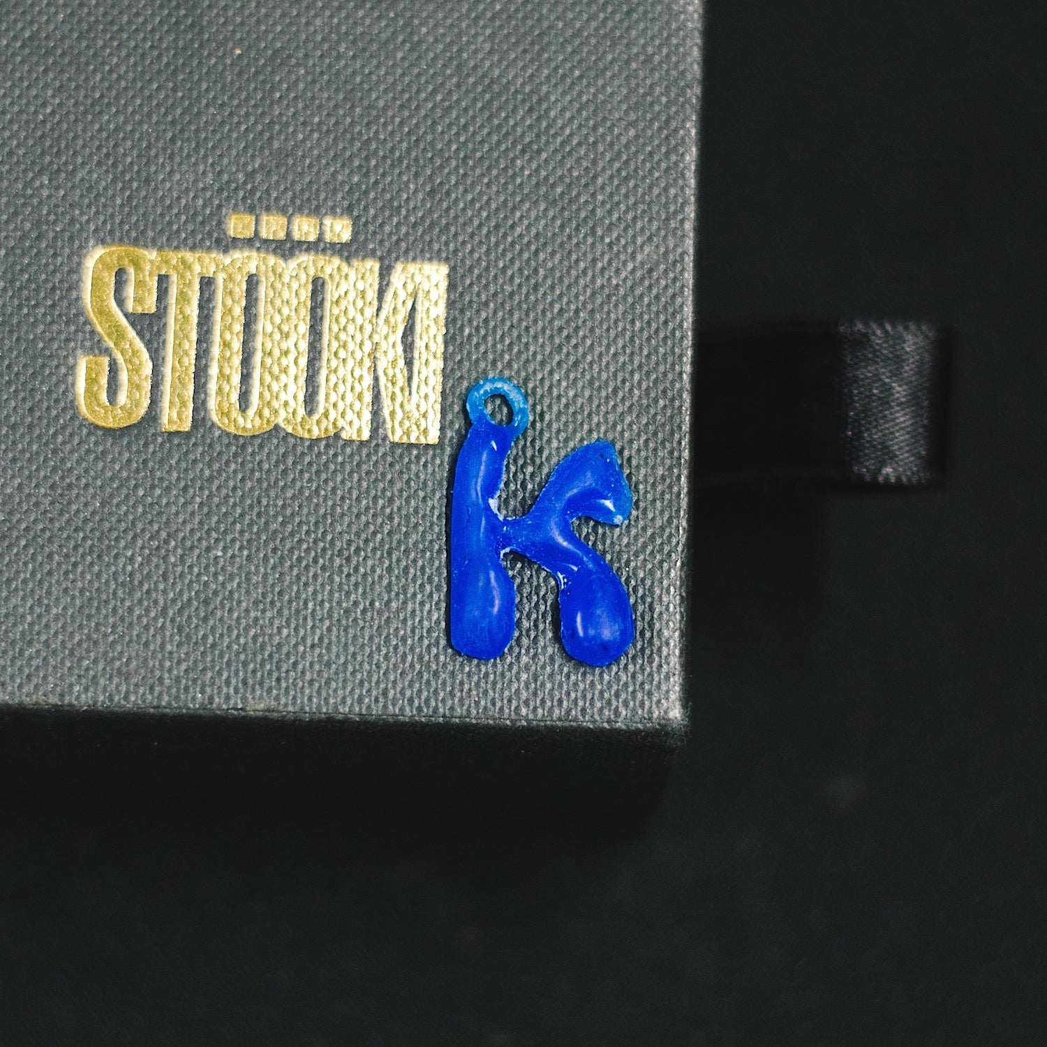 Initial 'Bubble' Letter "K" Charm - 925 Sterling Silver - Small - Customisable Pendant