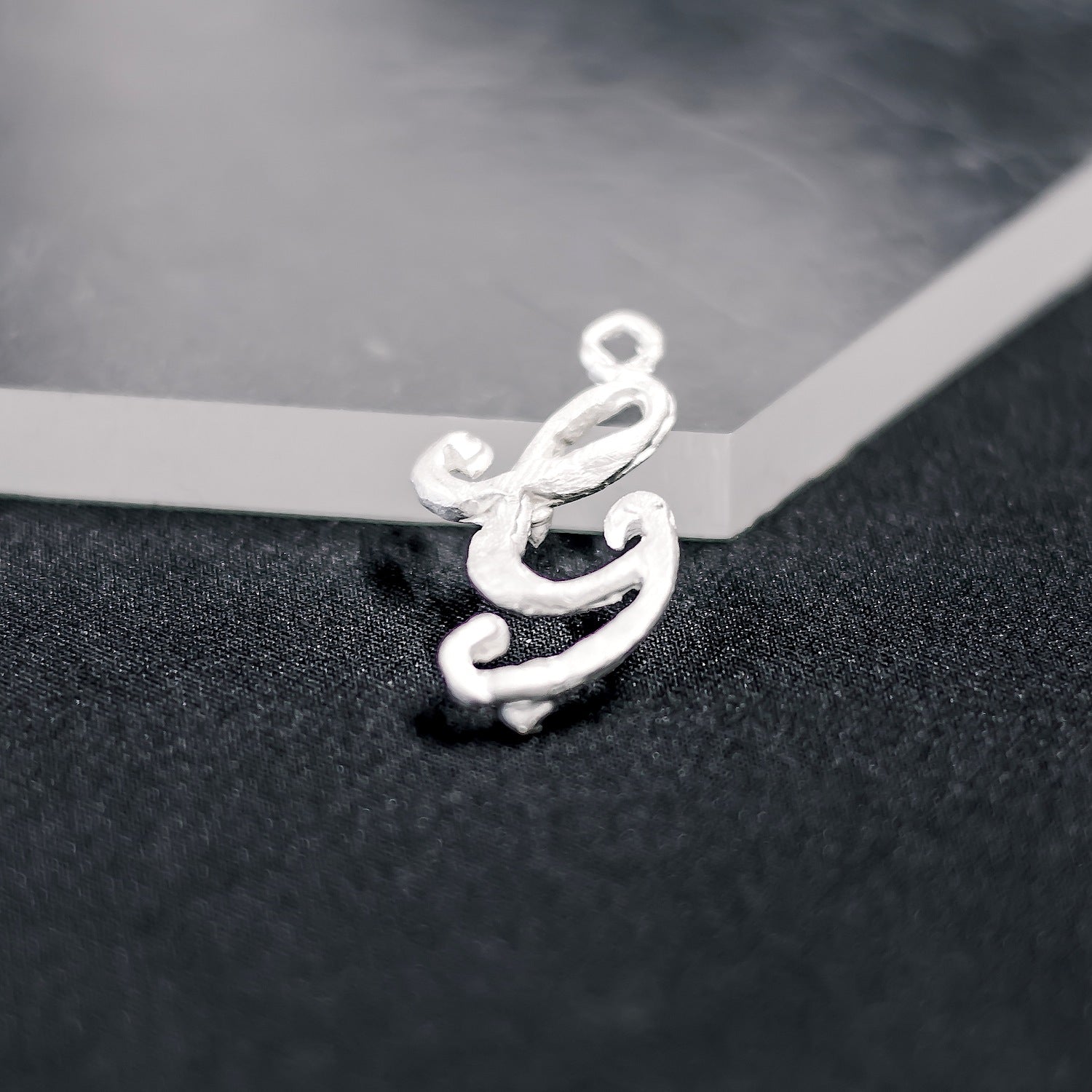 Initial 'Classy' Letter "G" Charm - 925 Sterling Silver - Medium - Customisable Pendant