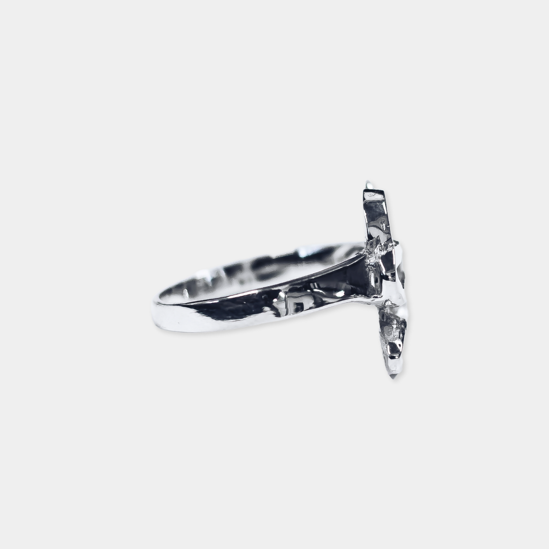 Initial 'Gothic' Letter "S" Ring - 925 Sterling Silver - Customisable