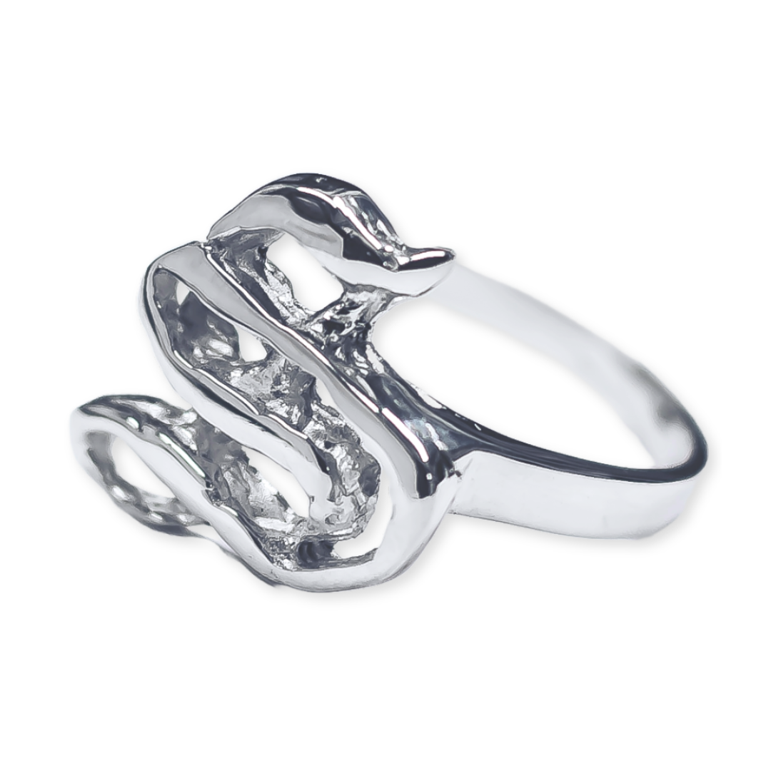 Initial 'Gothic' Letter "S" Ring - 925 Sterling Silver - Customisable