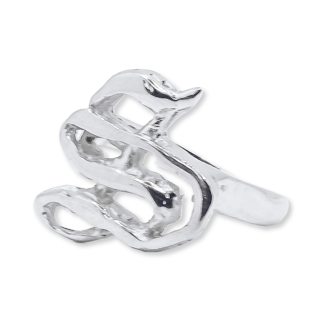 Initial 'Gothic' Letter "S" Ring - 925 Sterling Silver - Customisable