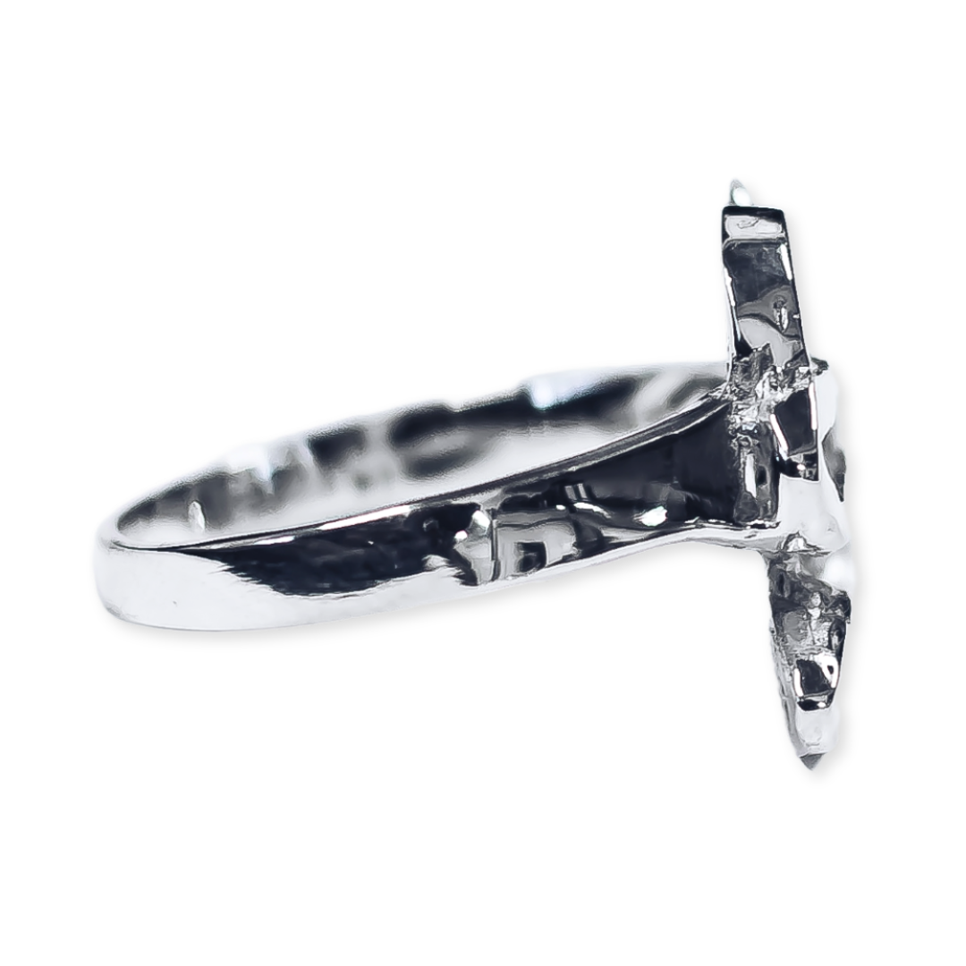 Initial 'Gothic' Letter "S" Ring - 925 Sterling Silver - Customisable