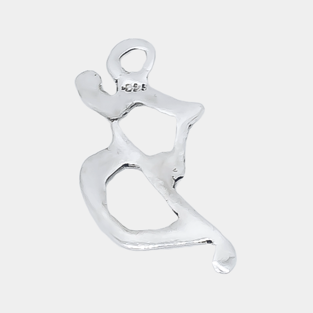 Initial 'Medieval' Letter "S" Charm Necklace - 925 Sterling Silver - Medium - Customisable Pendant