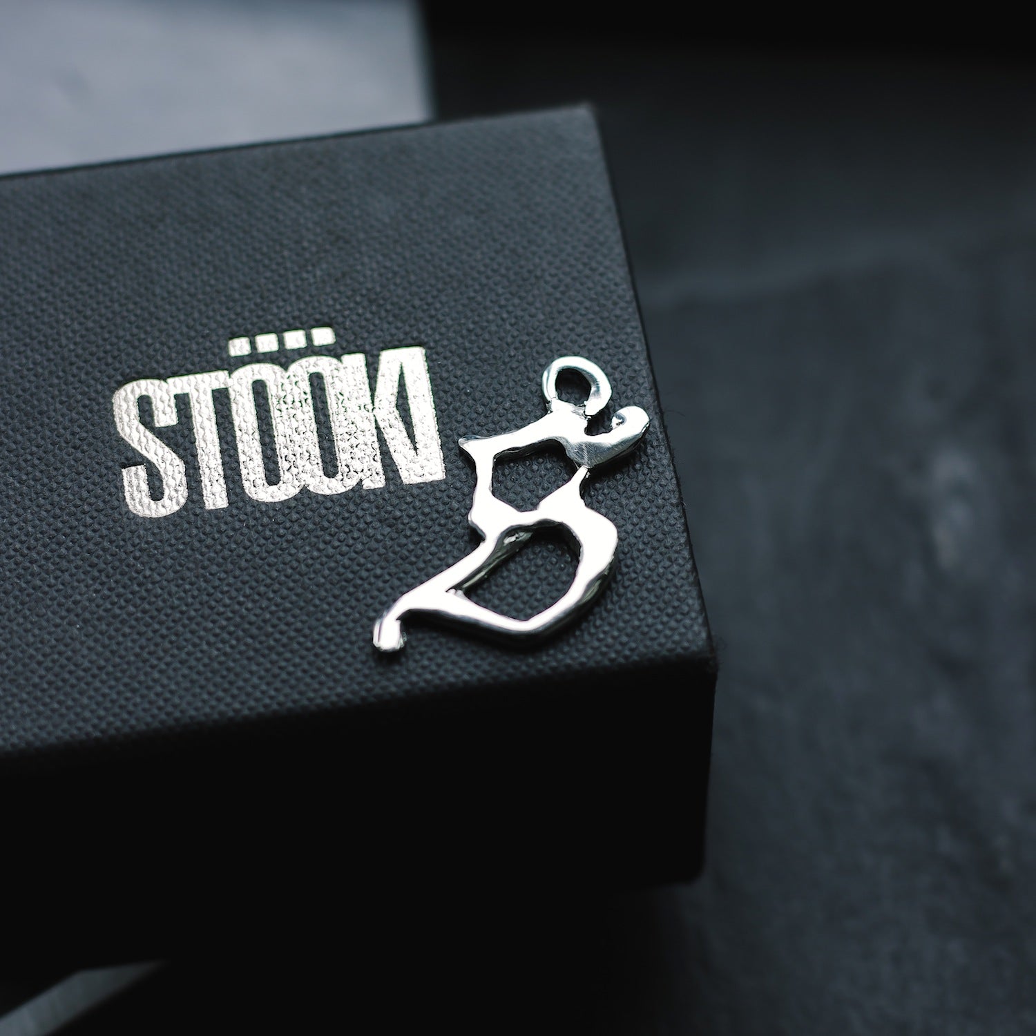 Initial 'Medieval' Letter "S" Charm Necklace - 925 Sterling Silver - Medium - Customisable Pendant