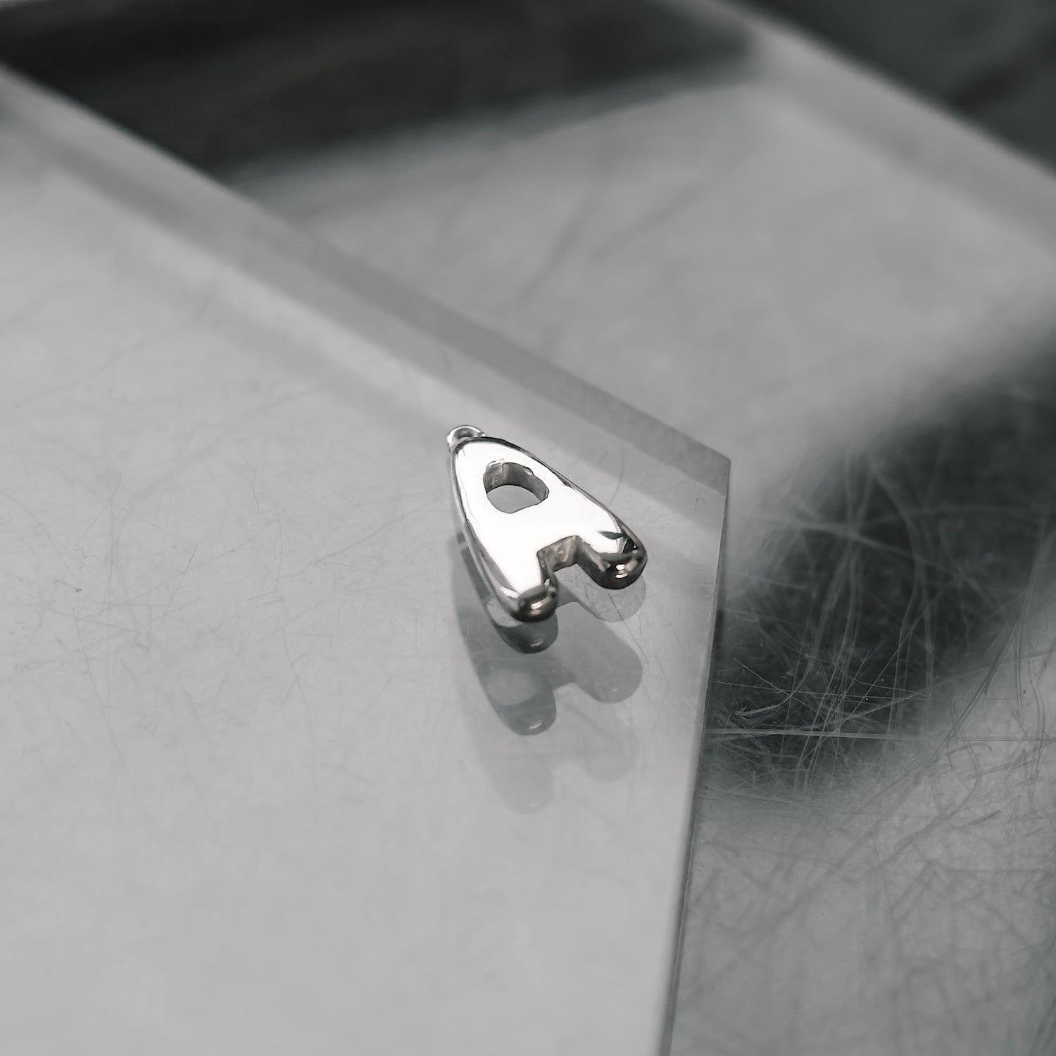 Initial 'Bubble' Letter Customisable Charm - 925 Sterling Silver