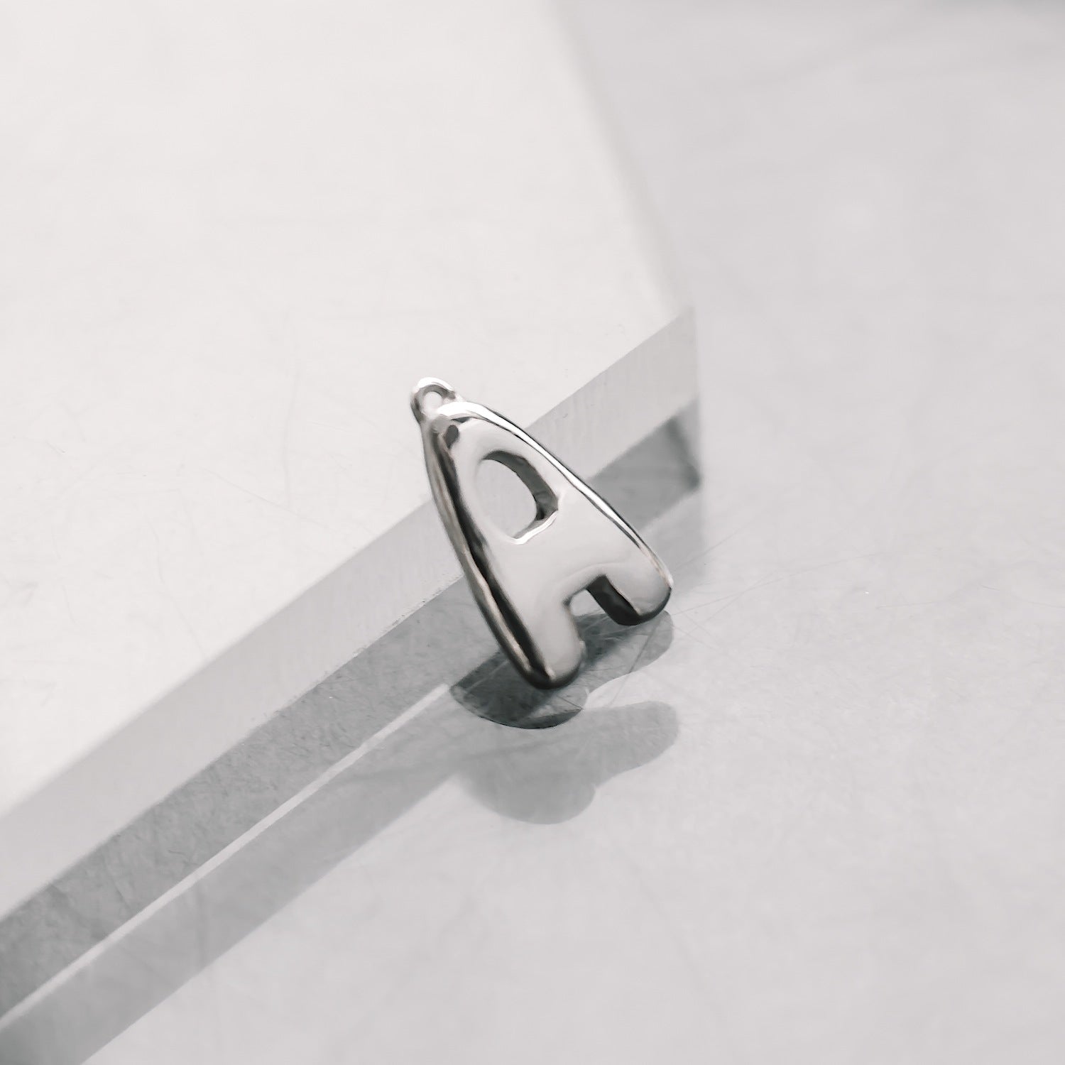 Initial 'Bubble' Letter Customisable Charm - 925 Sterling Silver