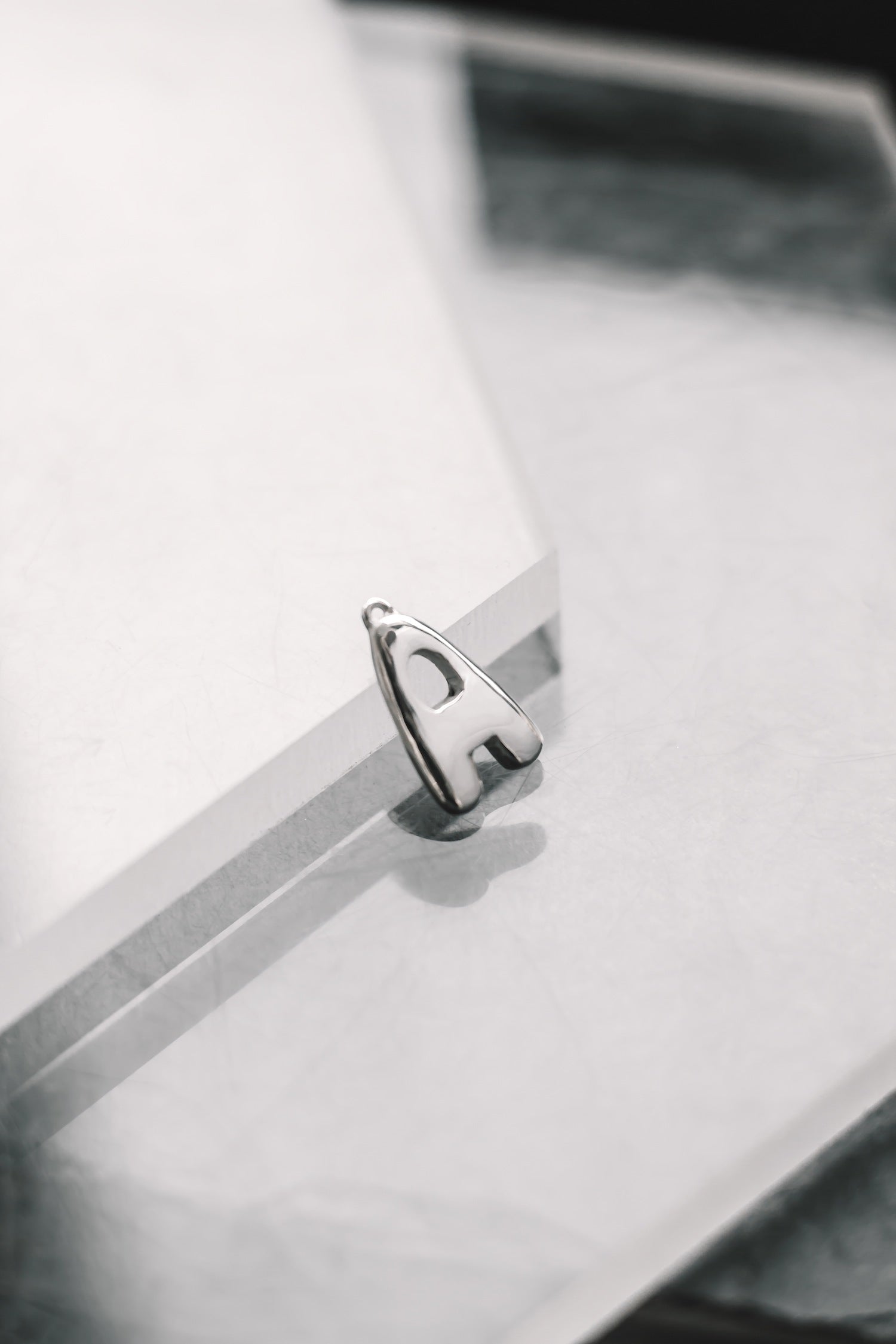 Initial 'Bubble' Letter Customisable Charm - 925 Sterling Silver