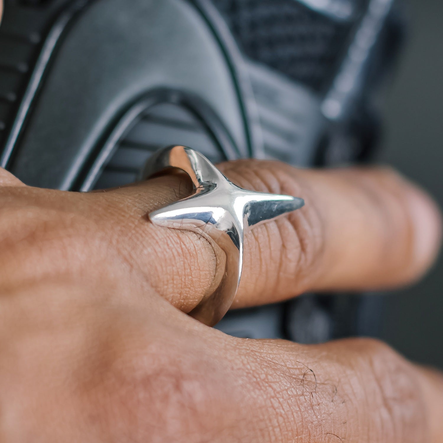 Large Star Ring - 925 Sterling Silver