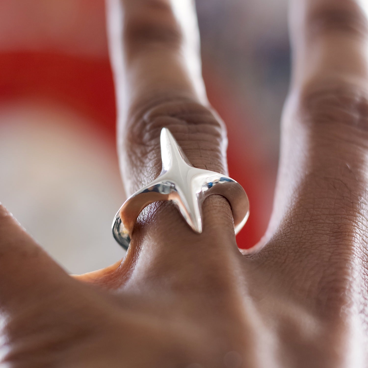 Large Star Ring - 925 Sterling Silver
