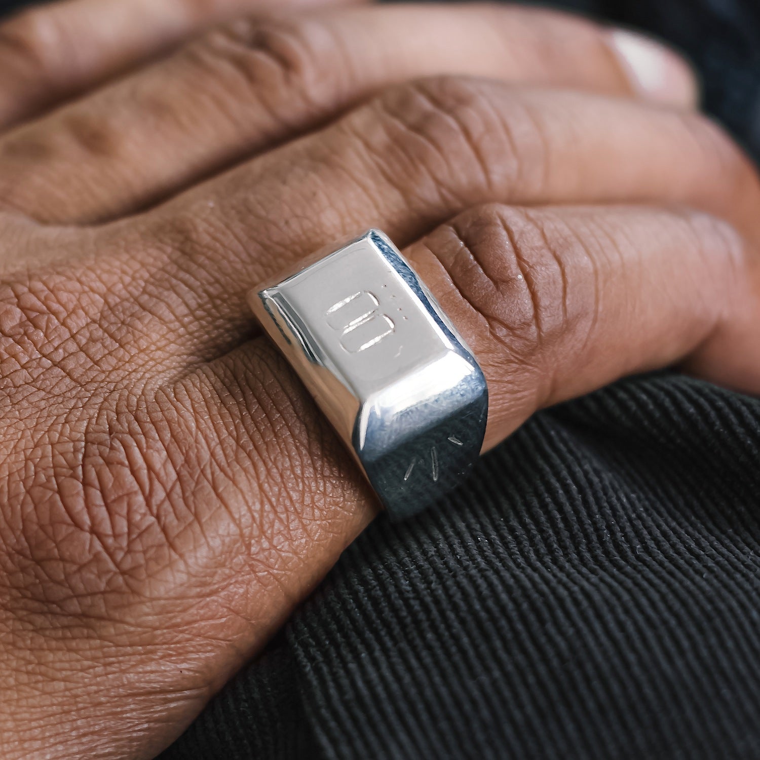 Metrology Statement Ring - 925 Sterling Silver