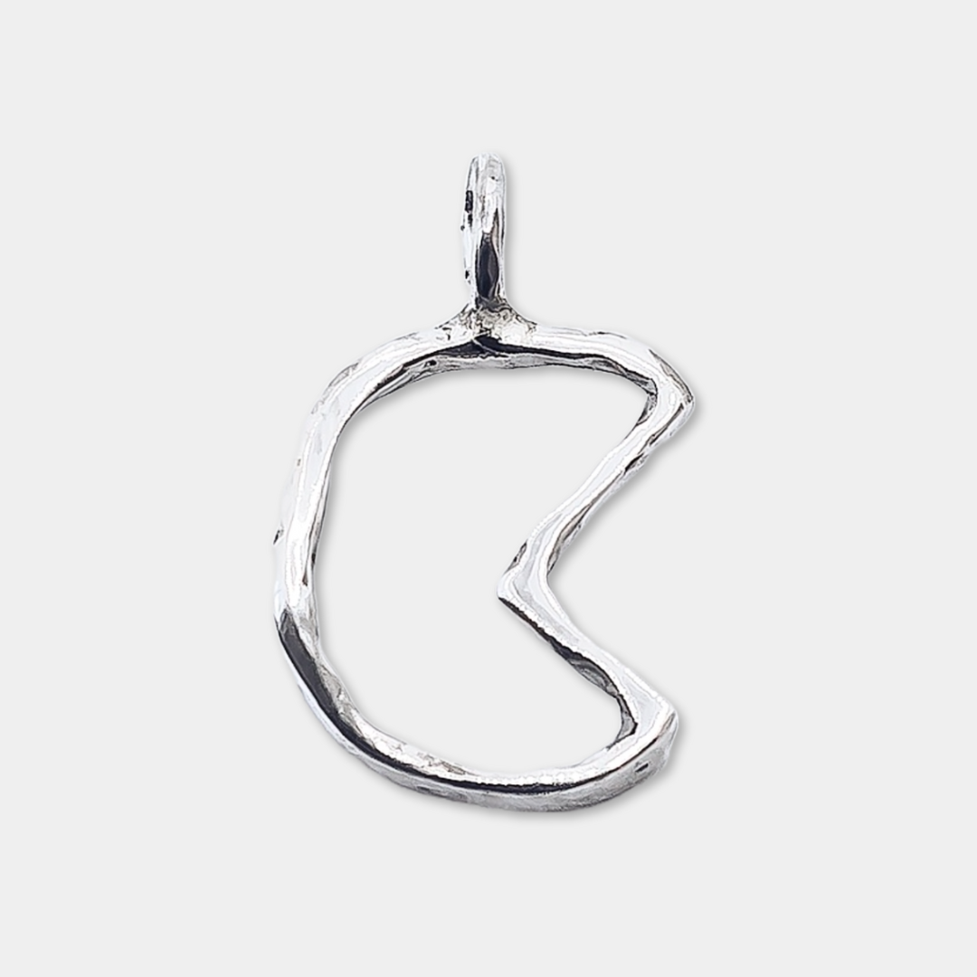 Pac "Retro" Charm - 925 Sterling Silver - Small Pendant