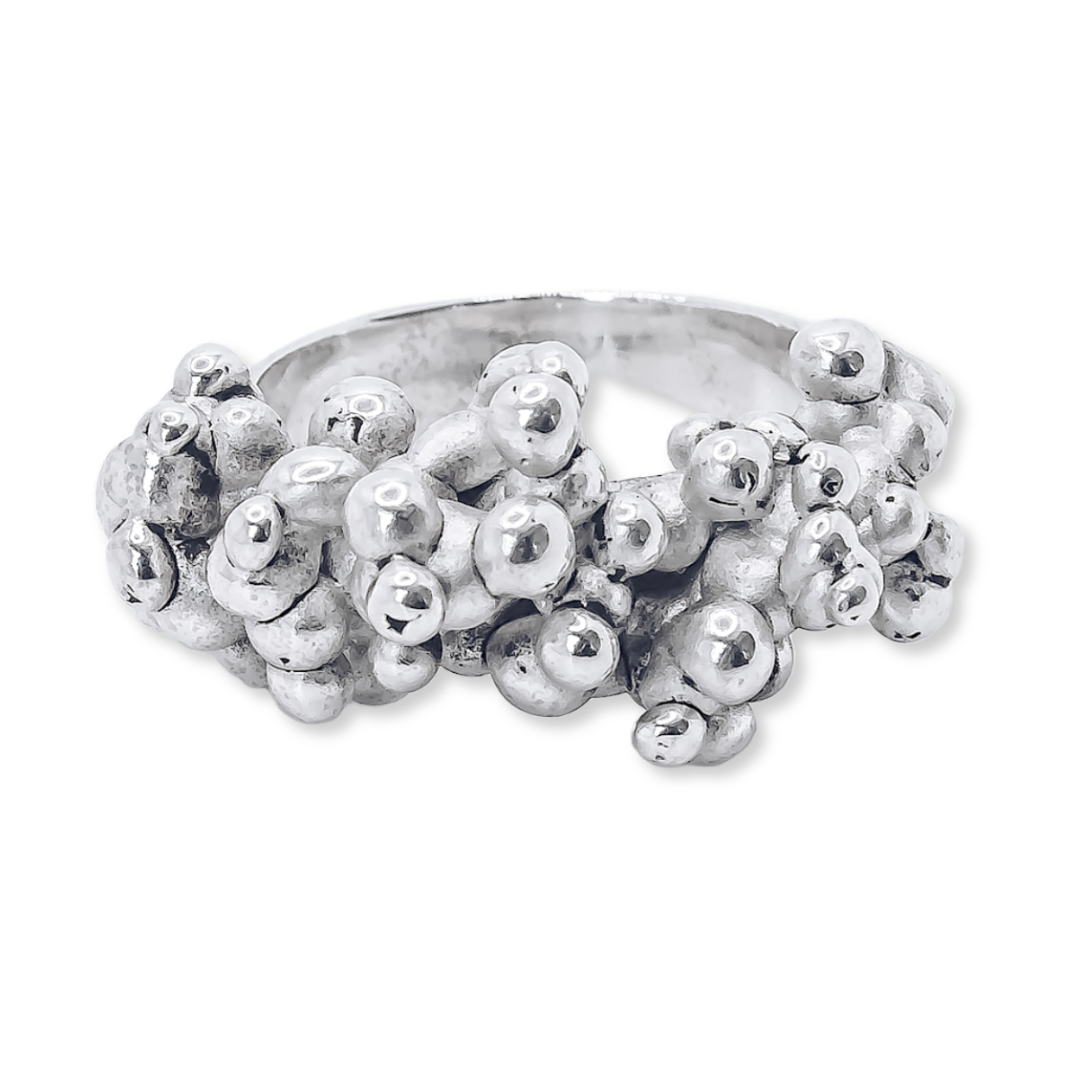 Particle Statement Ring - 925 Sterling Silver