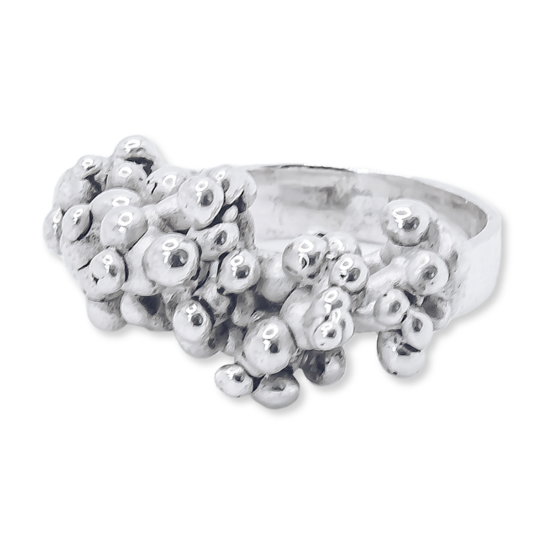 Particle Statement Ring - 925 Sterling Silver