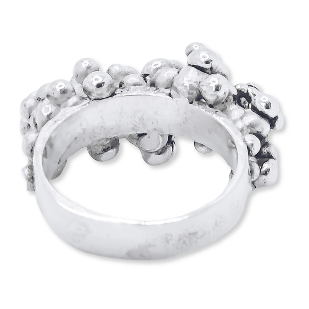 Particle Statement Ring - 925 Sterling Silver
