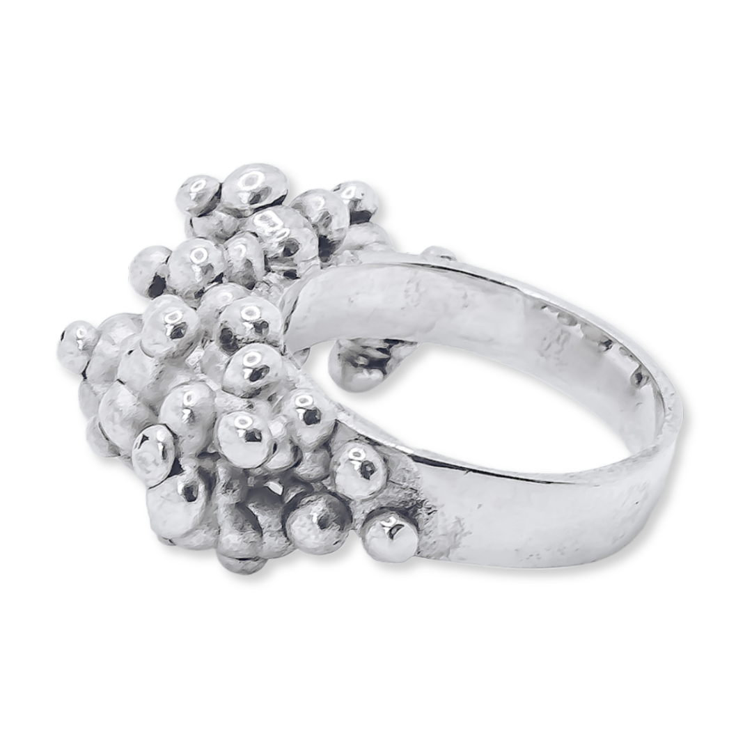 Particle Statement Ring - 925 Sterling Silver