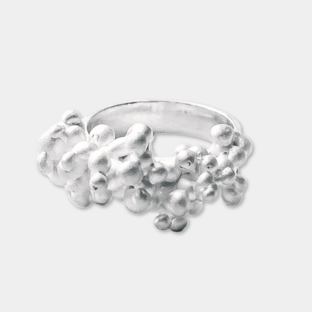 Particle Statement Ring - 925 Sterling Silver