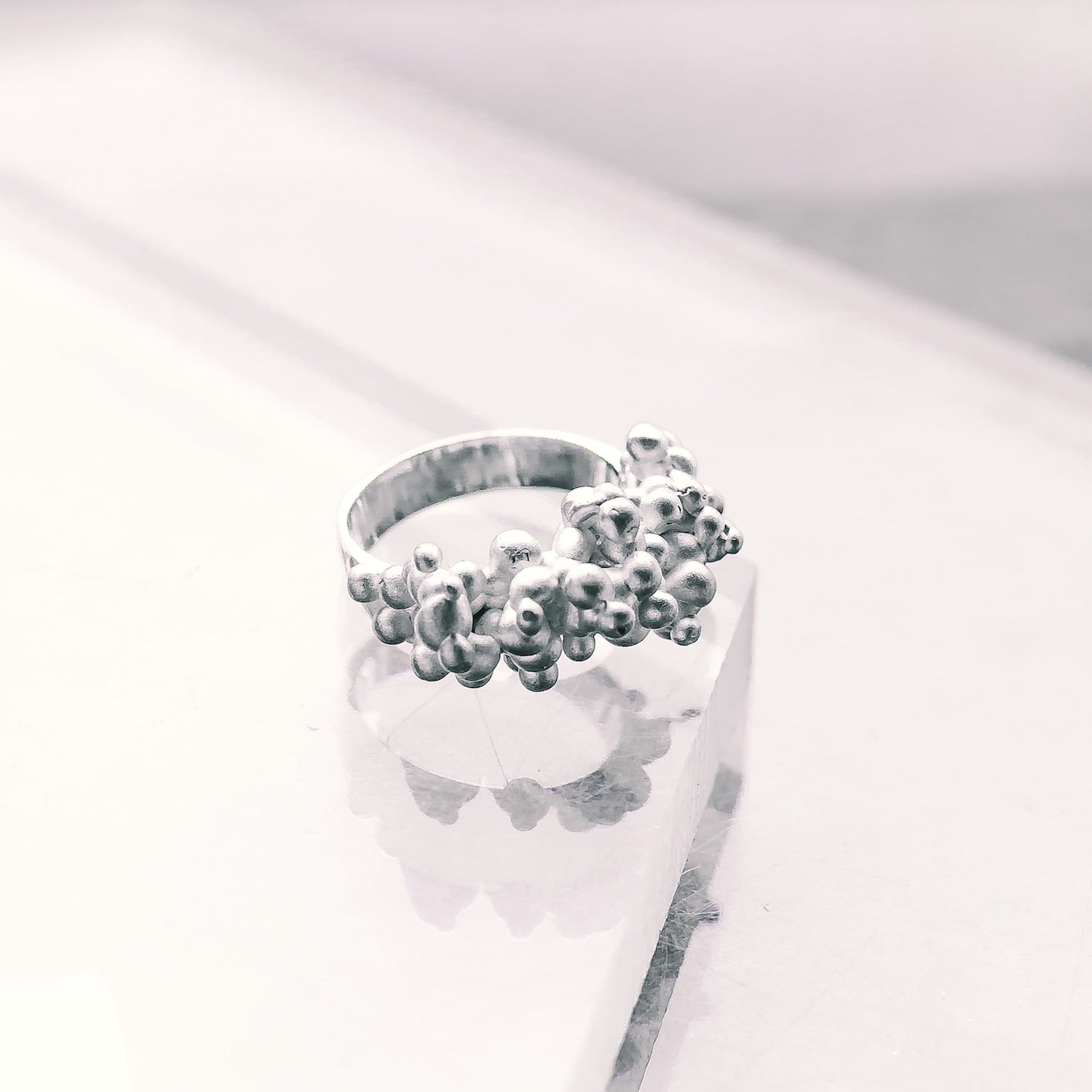 Particle Statement Ring - 925 Sterling Silver
