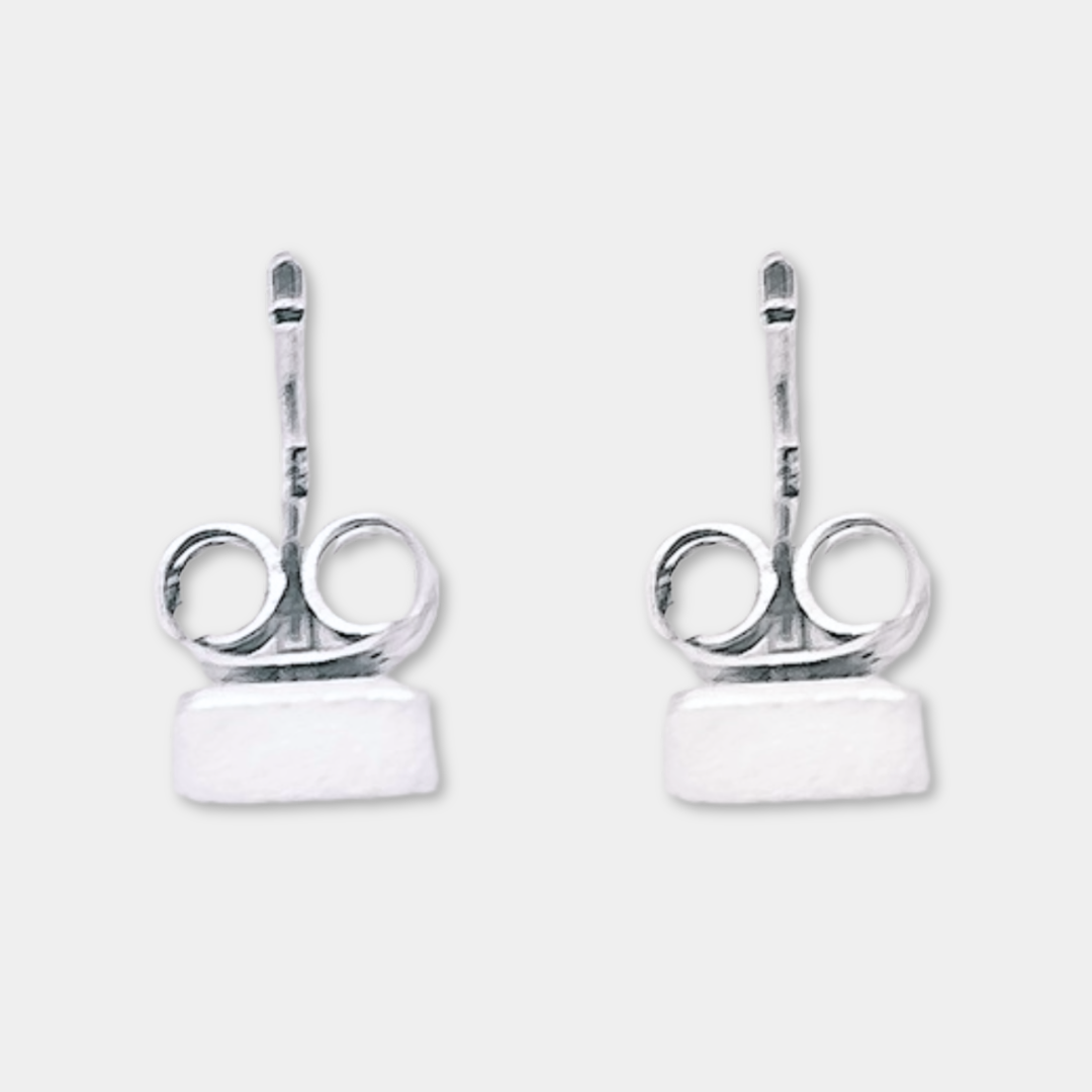Quadrate Square - Stud Earrings - 925 Sterling Silver