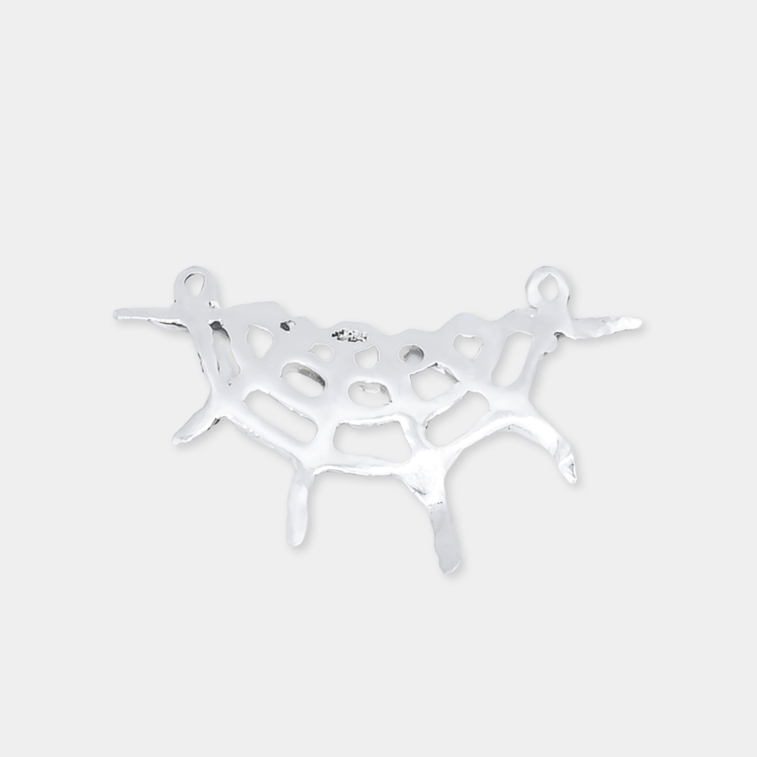 Spider Web Charm - 925 Sterling Silver - Medium Pendant