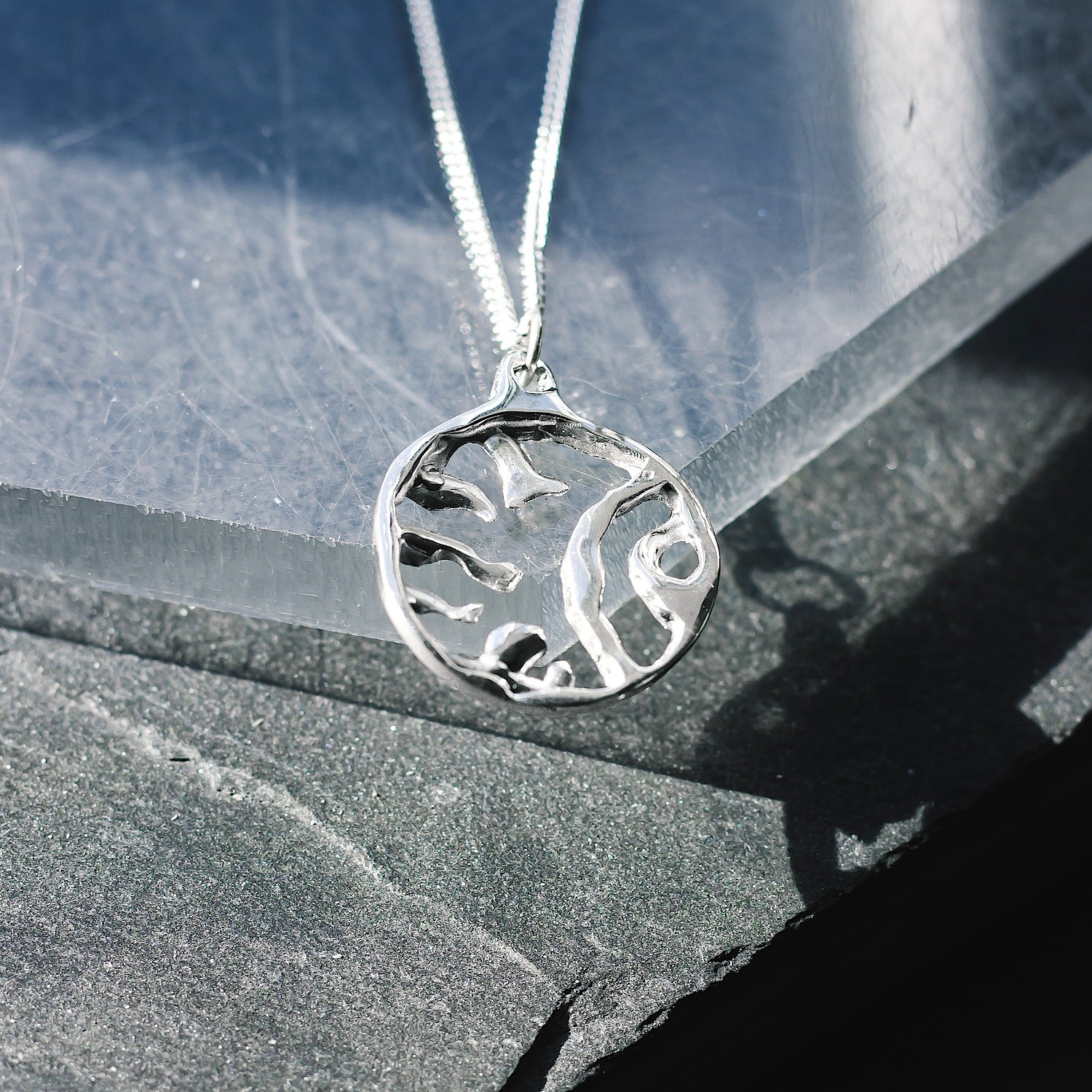 Eyeball Charm - 925 Sterling Silver - Small Pendant