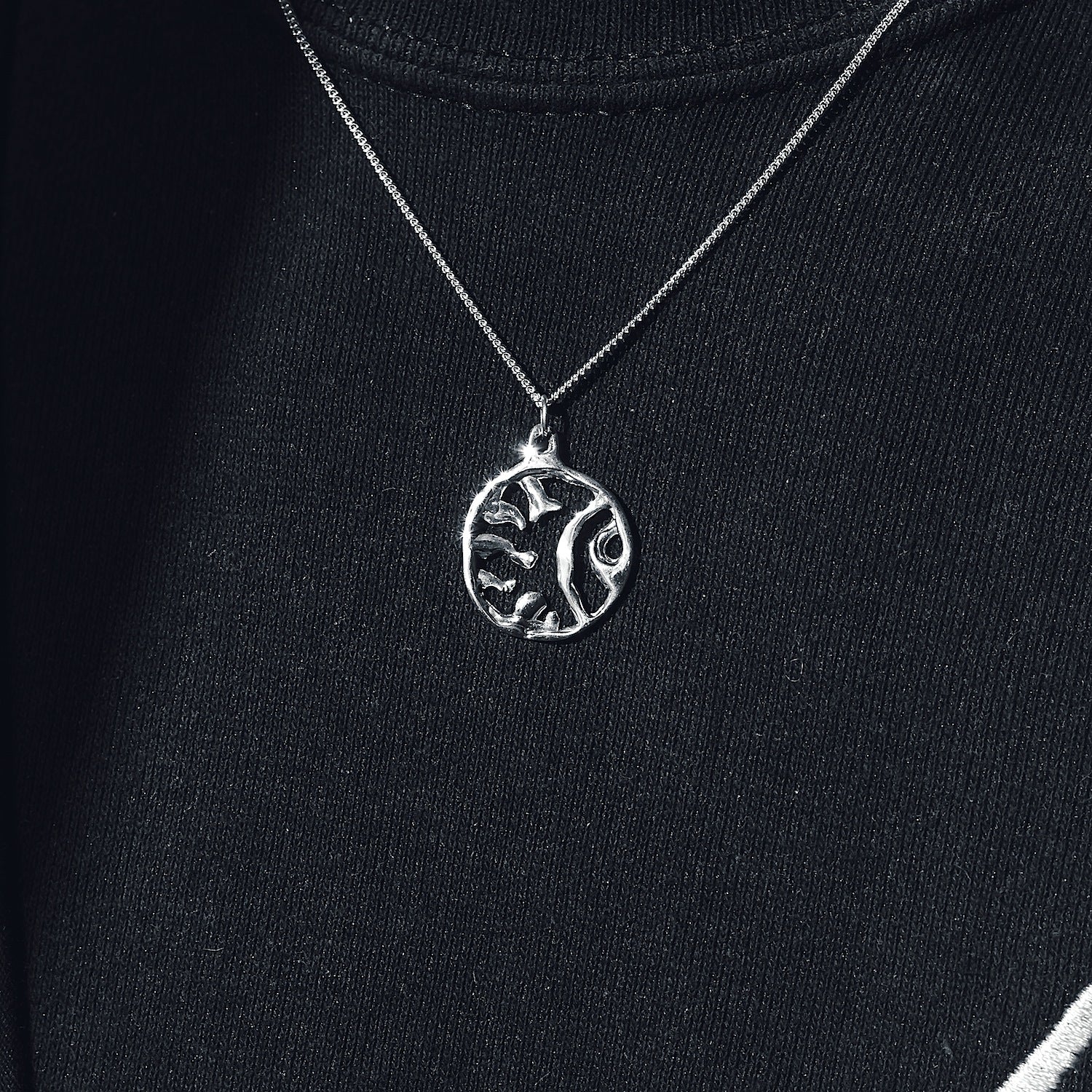 Eyeball Charm - 925 Sterling Silver - Small Pendant