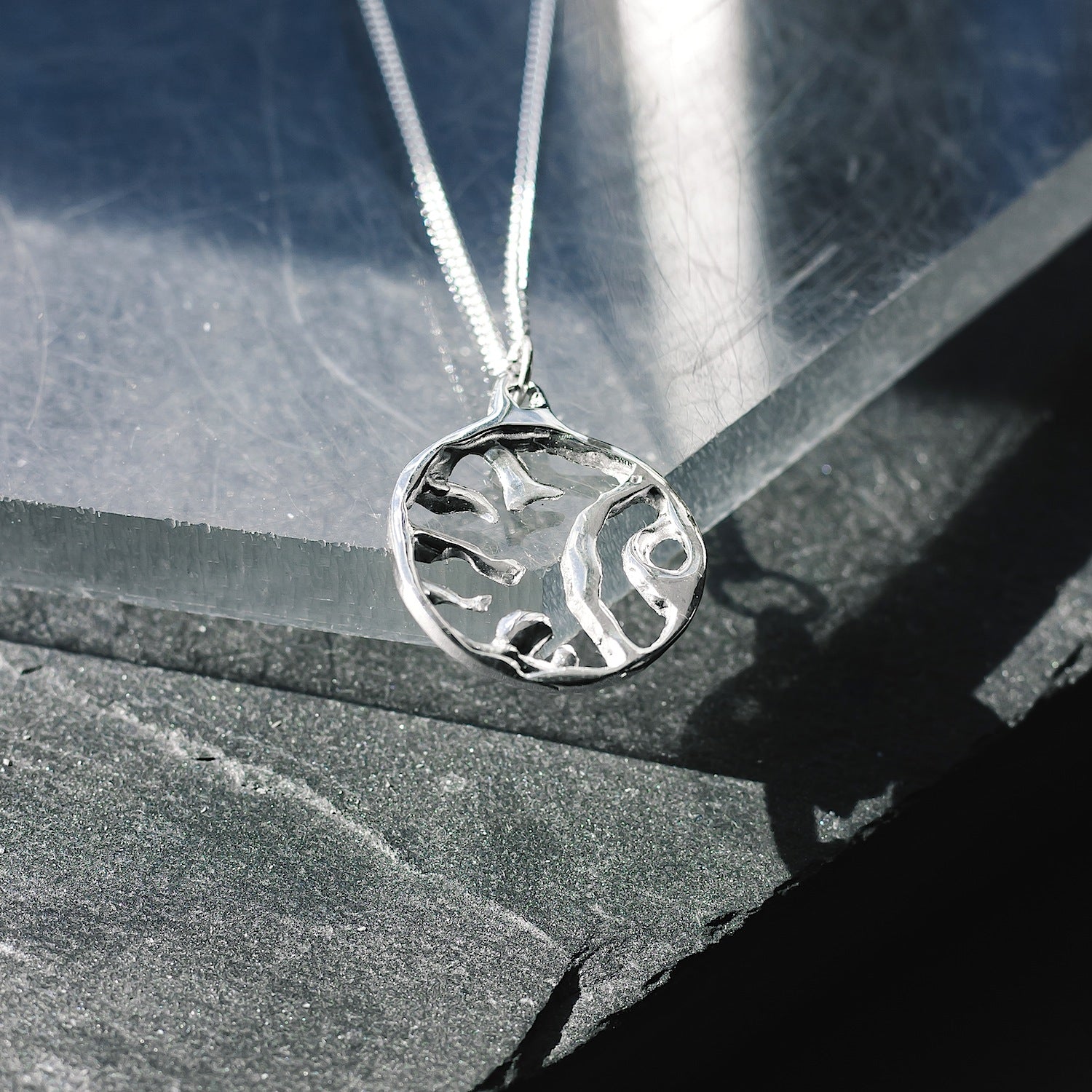 Eyeball Charm - 925 Sterling Silver - Small Pendant