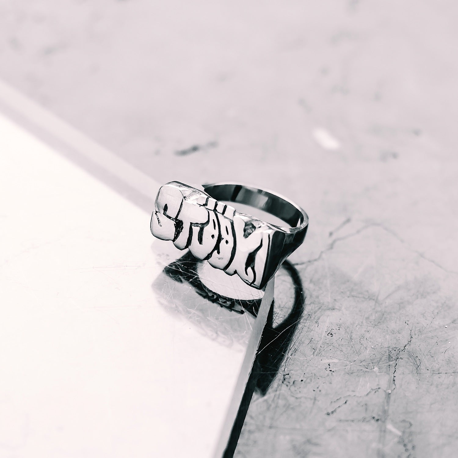 Graffiti Typography "STOOKI" Ring