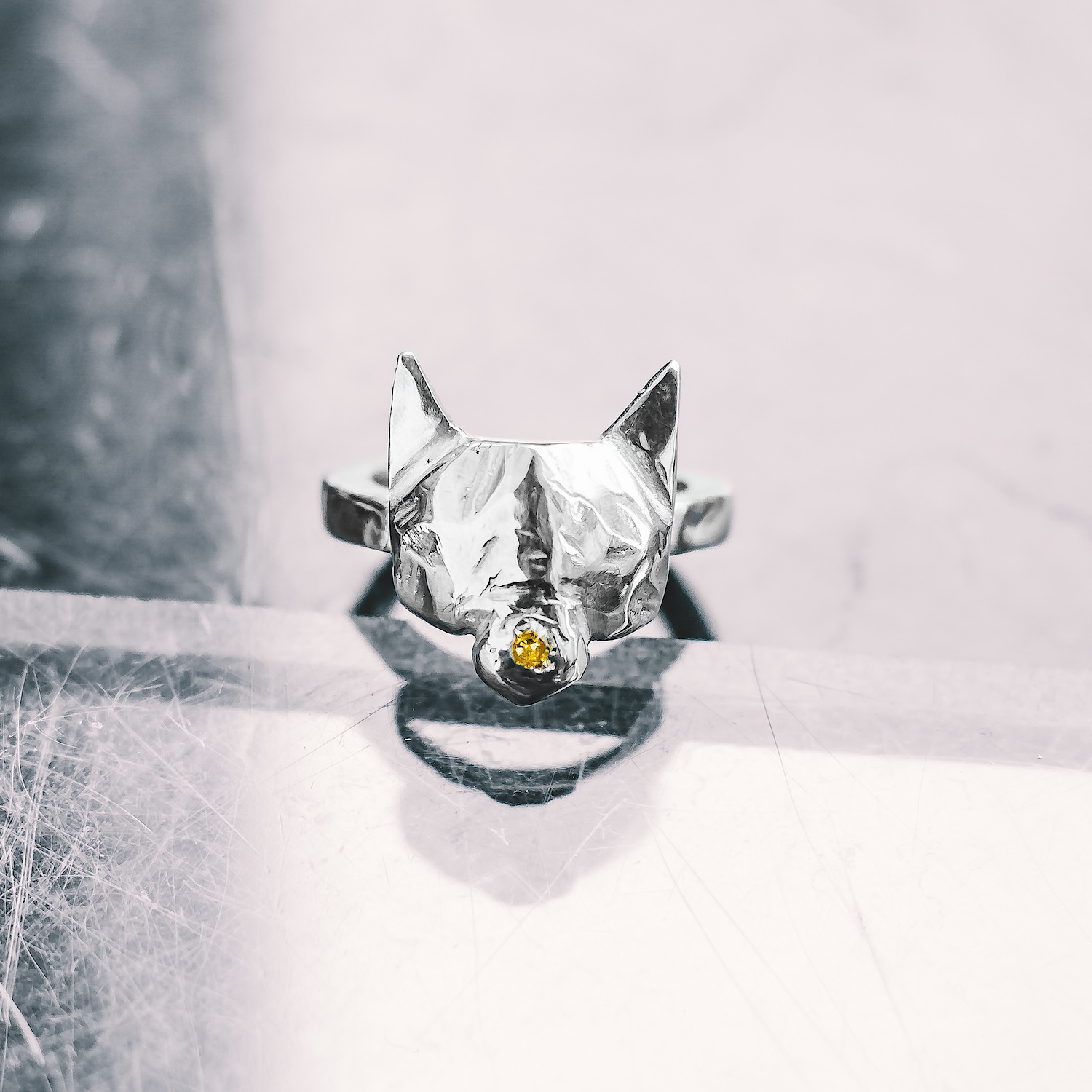 Dog Gemstone Ring