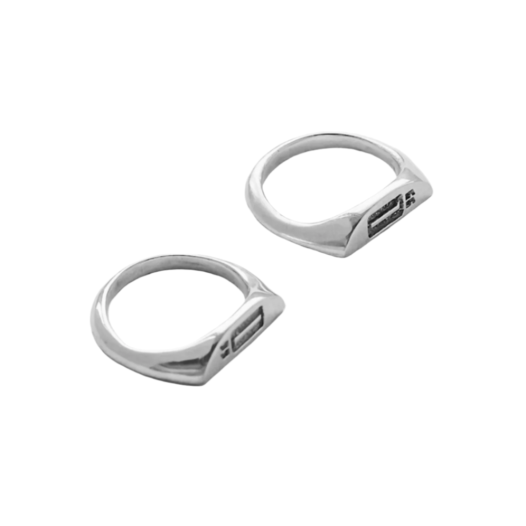 UNITY Signet Ring Set - 925 Sterling Silver