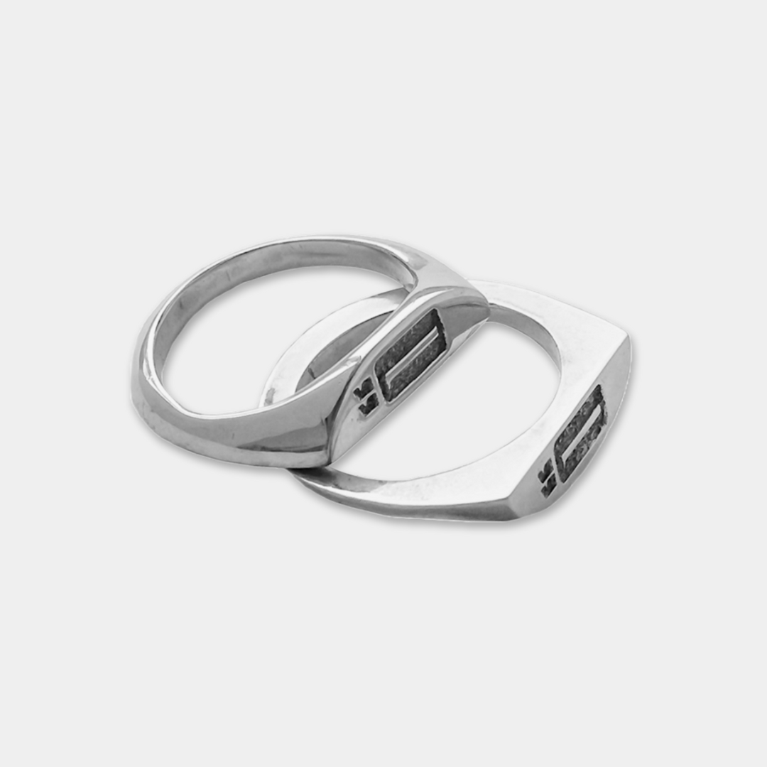 UNITY Signet Ring Set - 925 Sterling Silver