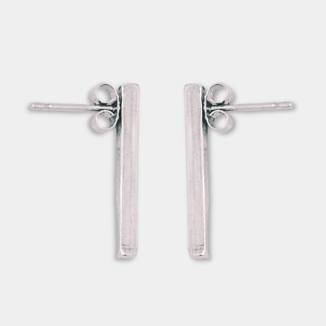 Vertical Drop - Bar Earrings - 925 Sterling Silver