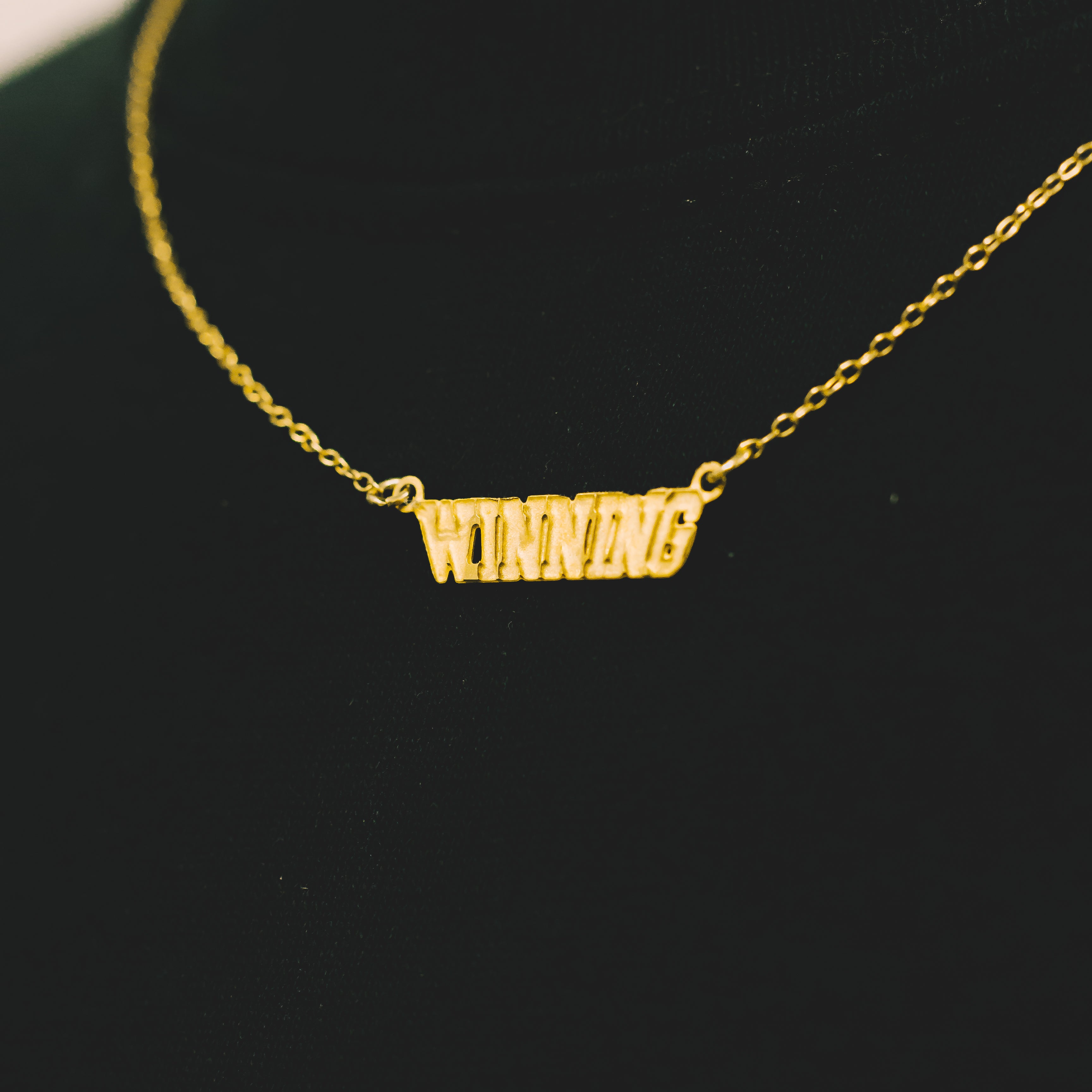 WINNING Letterman Necklace - Gold