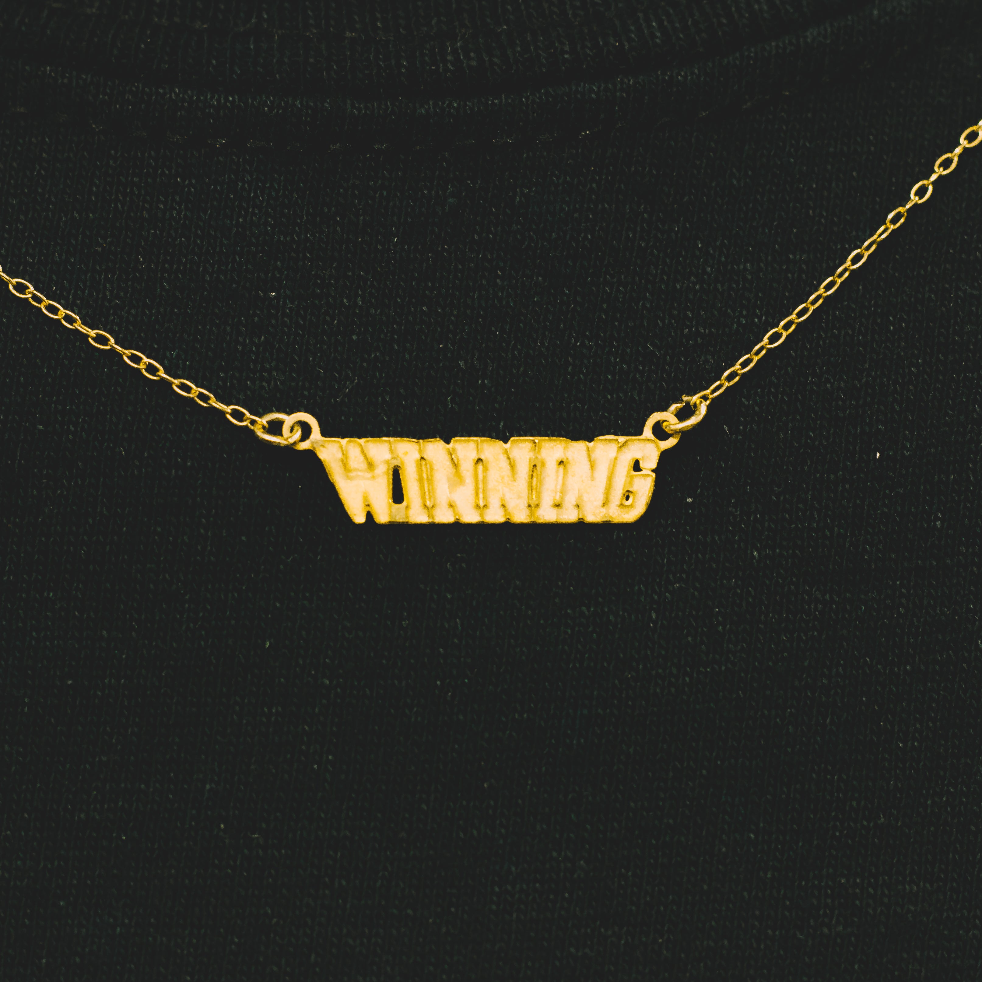 WINNING Letterman Necklace - Gold