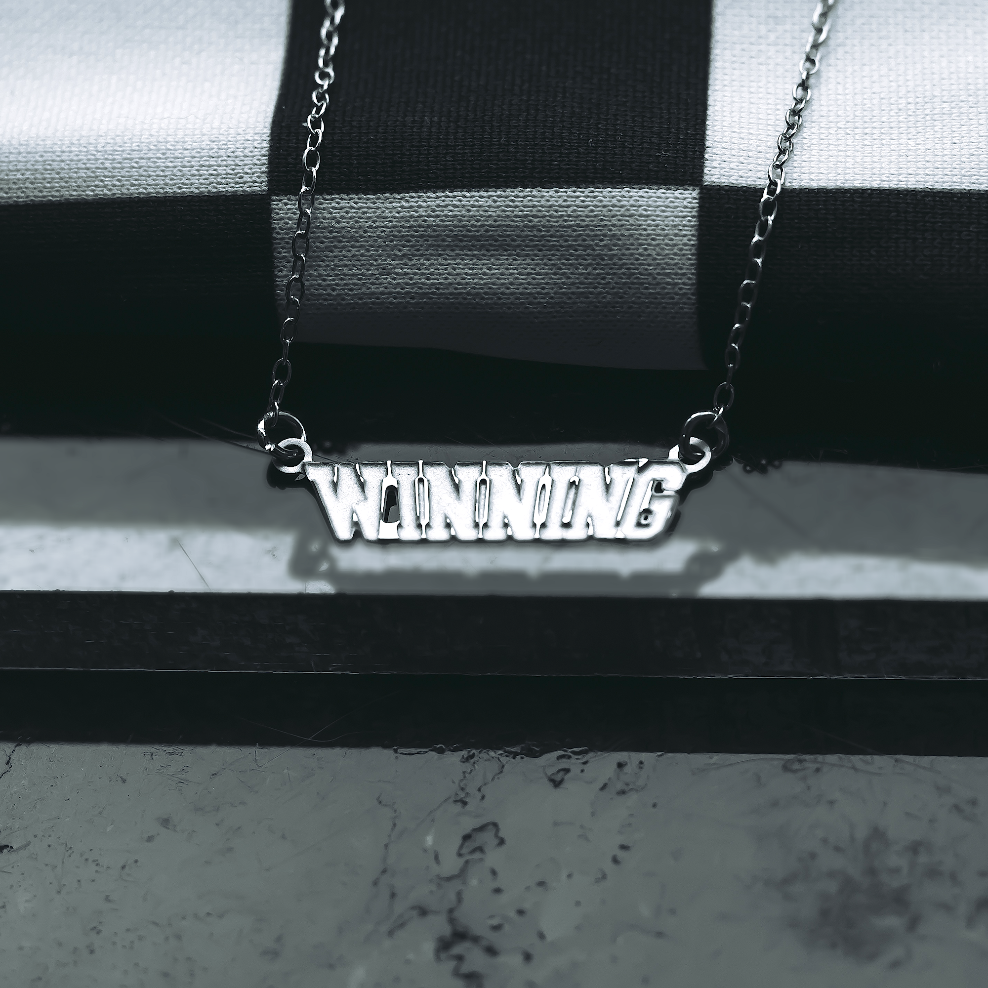 WINNING Letterman Necklace - Silver