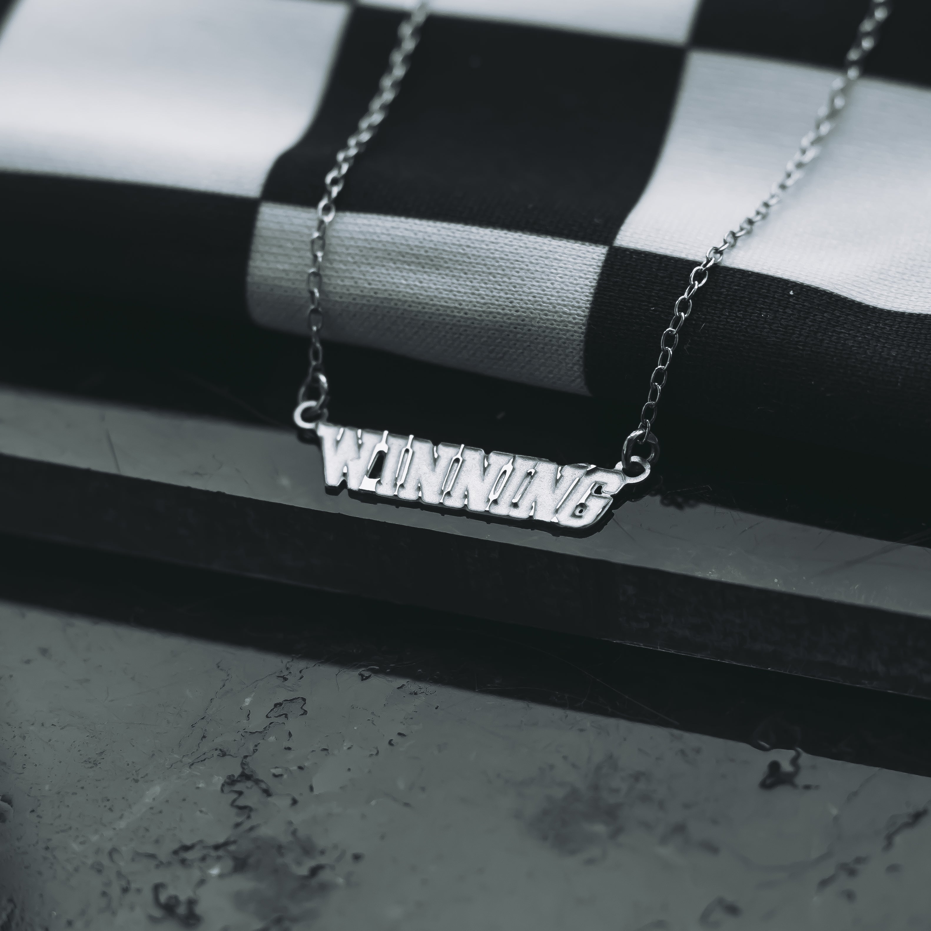WINNING Letterman Necklace - Silver
