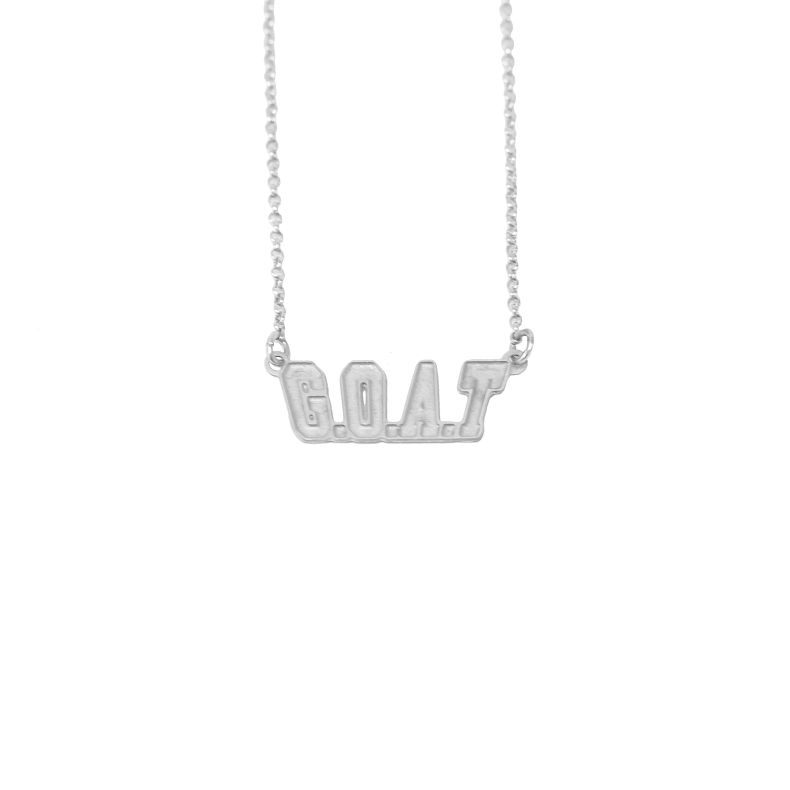 G.O.A.T Letterman Necklace - Silver
