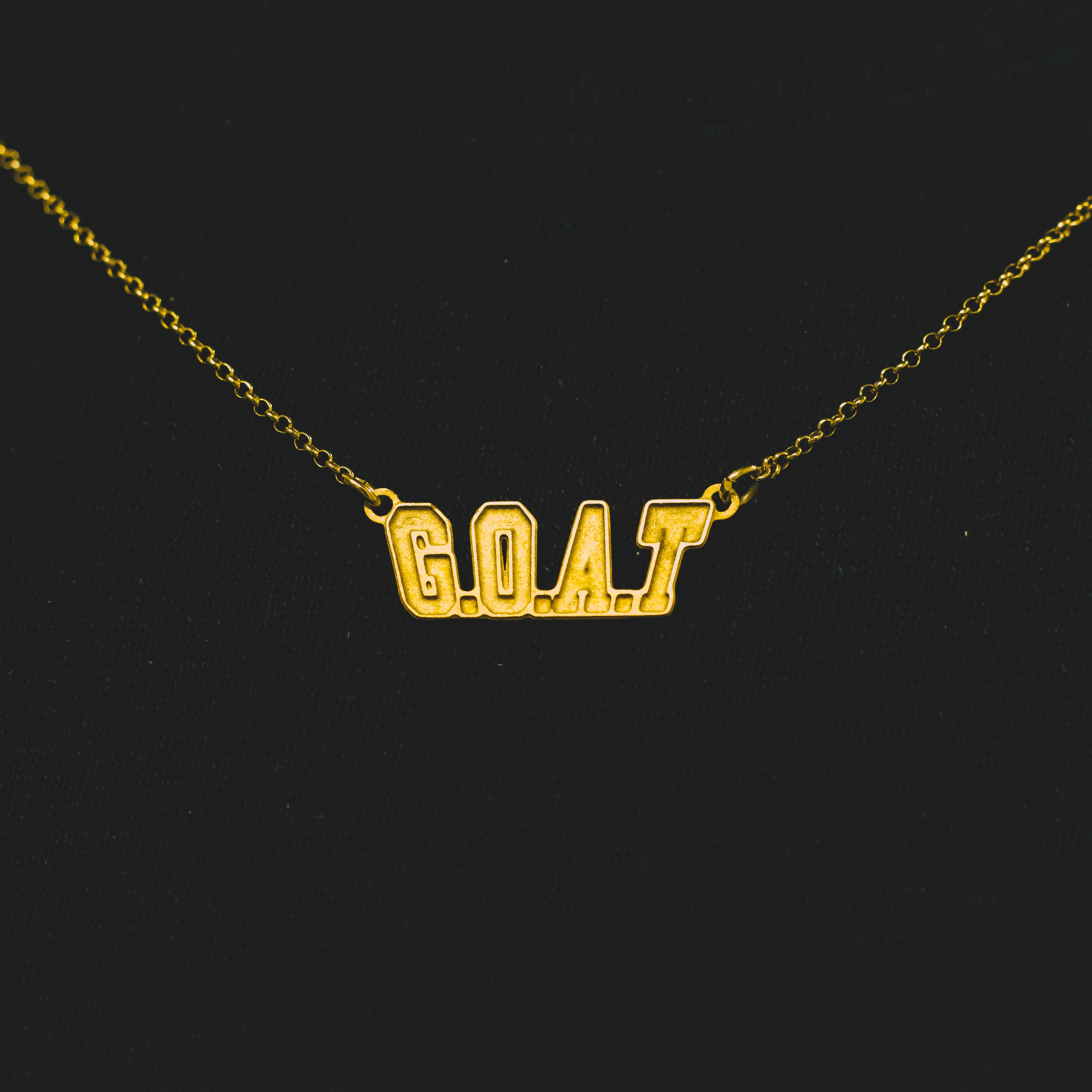 G.O.A.T Letterman Necklace - Gold