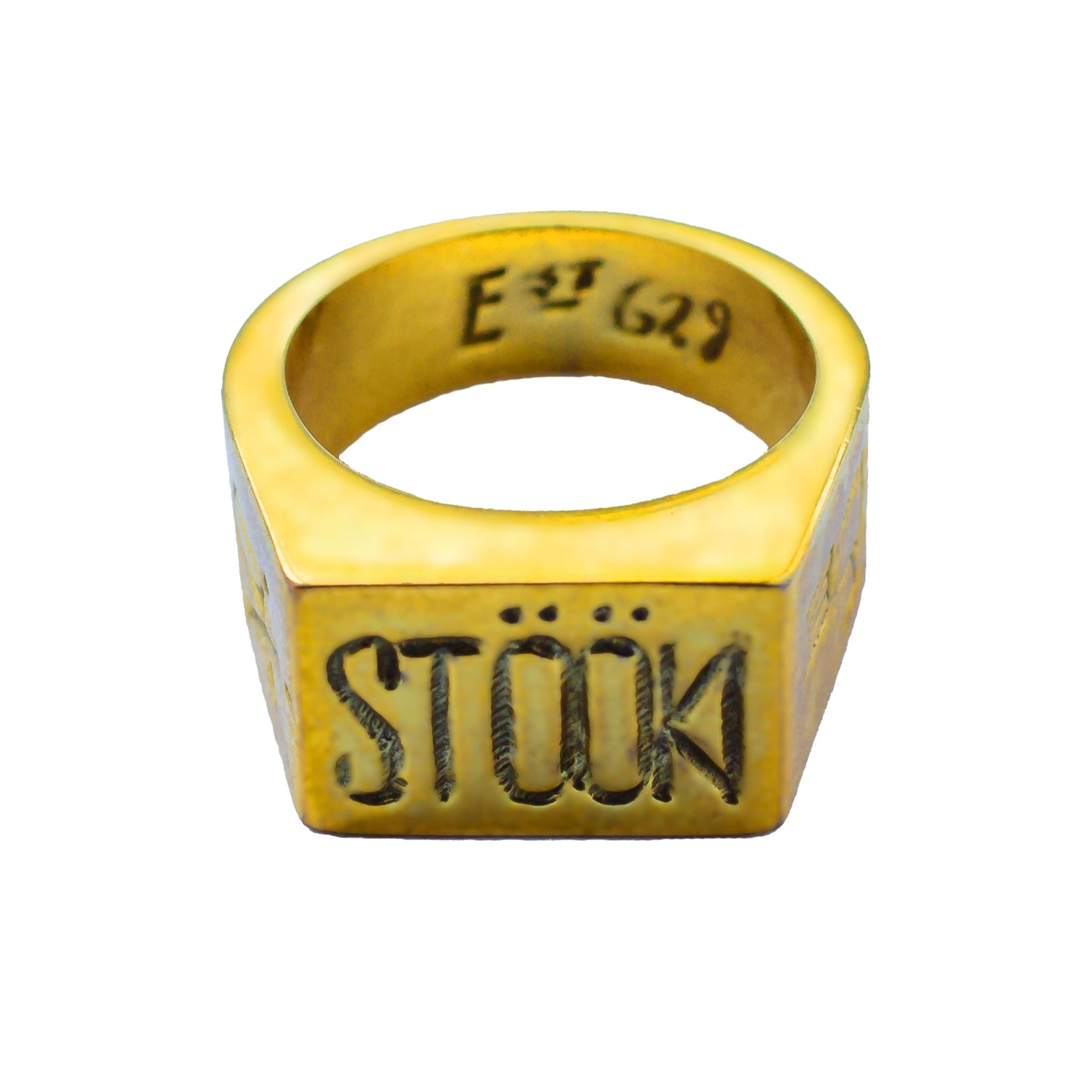 Element Signet Ring - 22ct Gold Plated