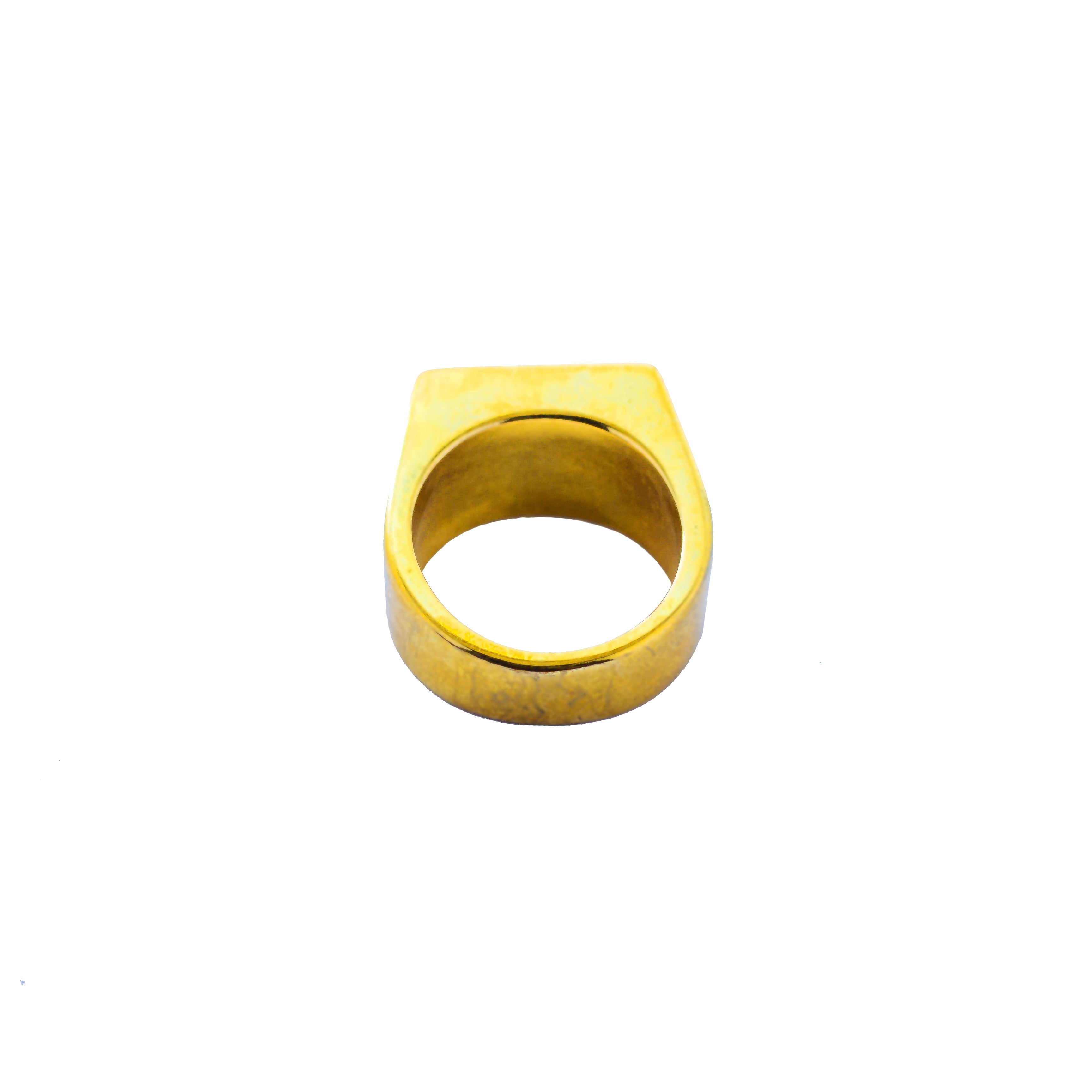 Element Signet Ring - 22ct Gold Plated