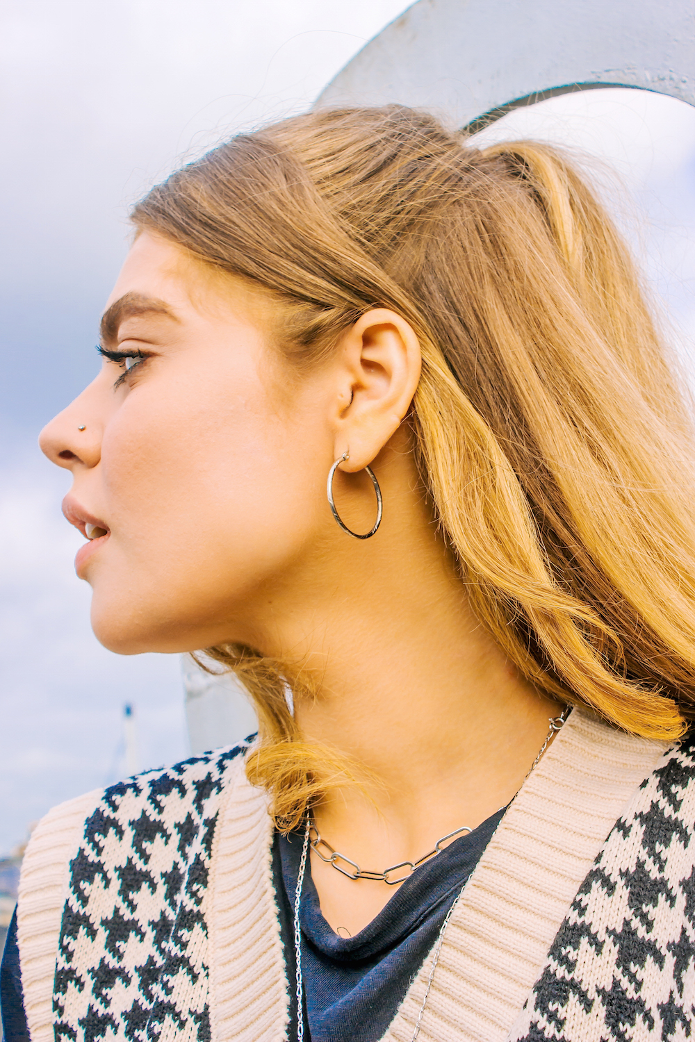 SOLAR Hoops & METEOR Stud Earrings Set