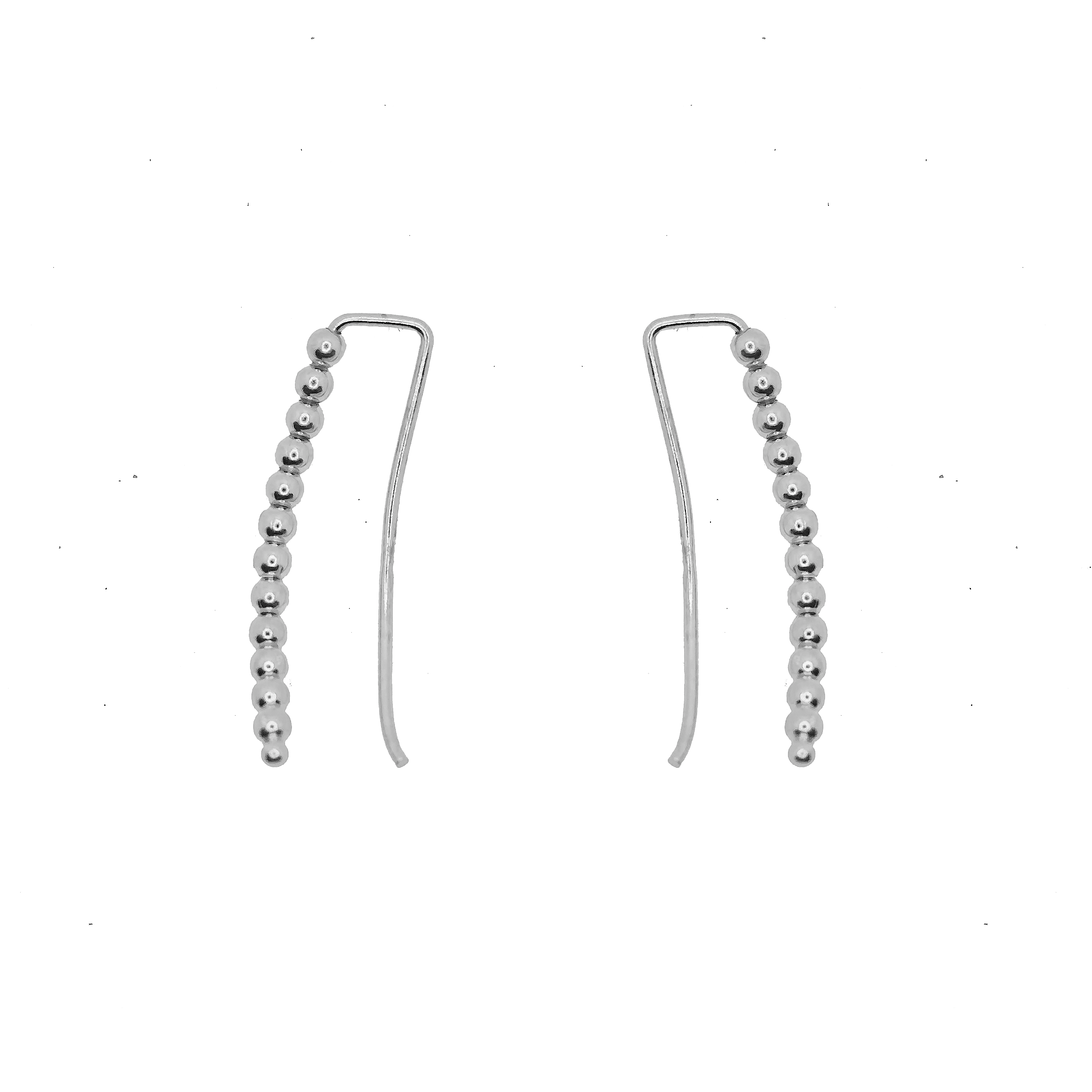 Legacy Dot Climber Earrings - Silver