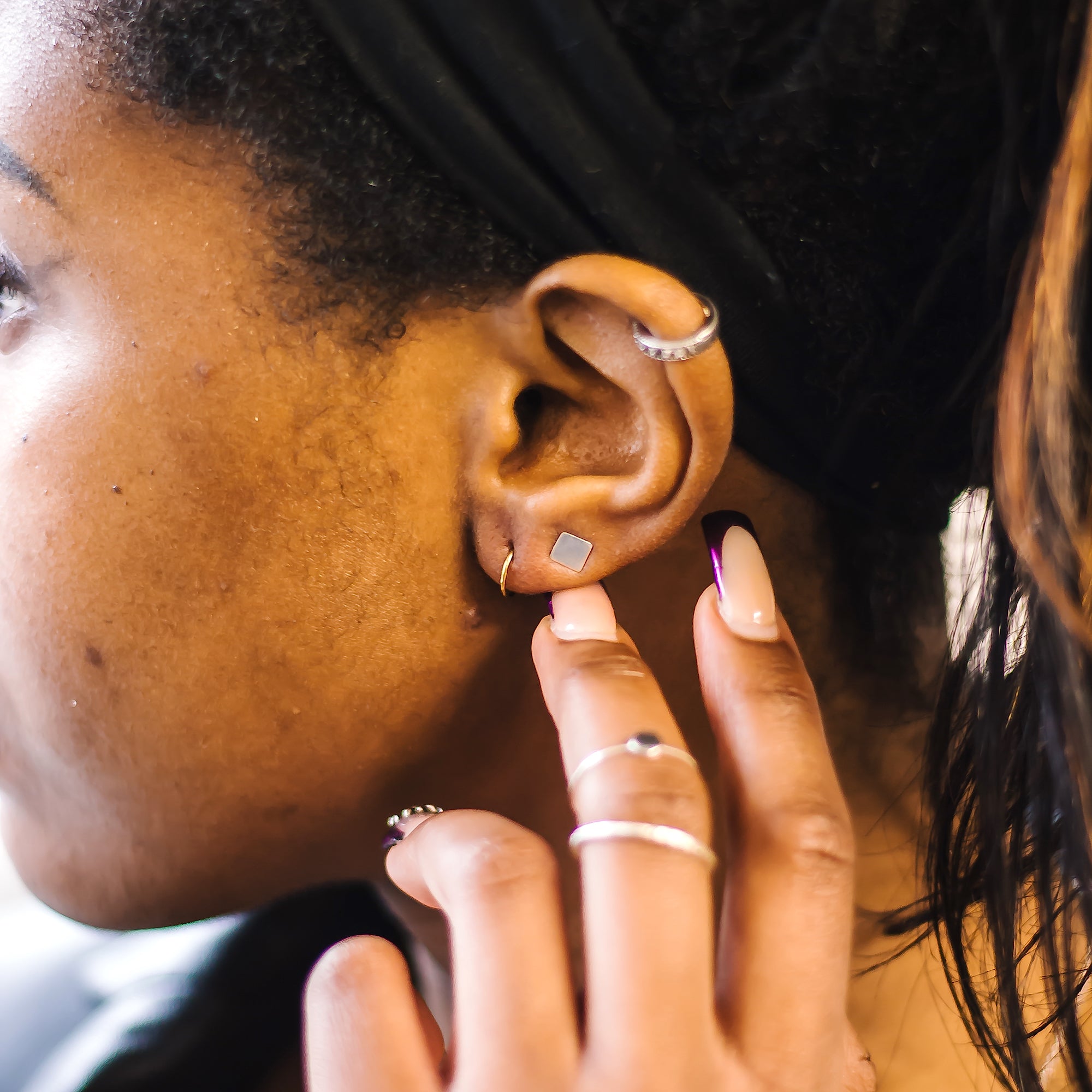 Quadrate Square - Stud Earrings