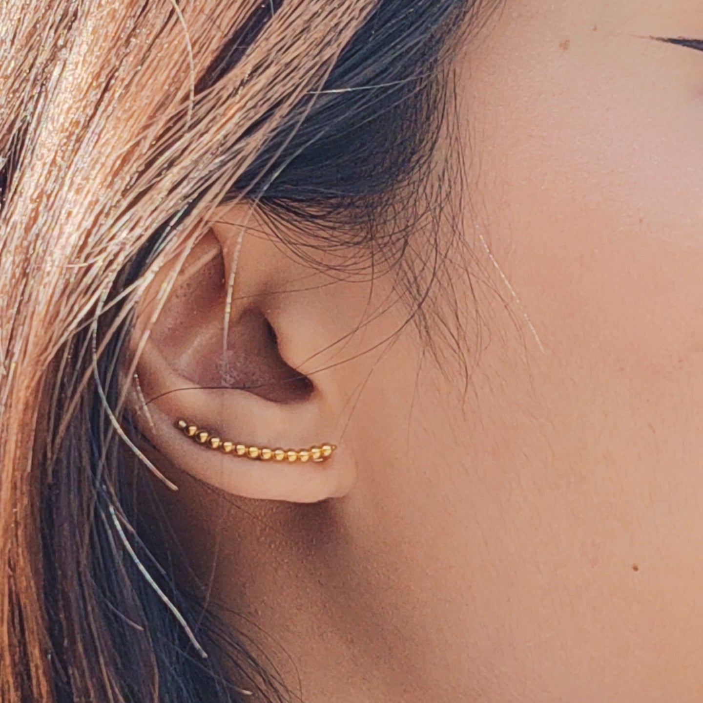Legacy Dot Climber Earrings - Gold