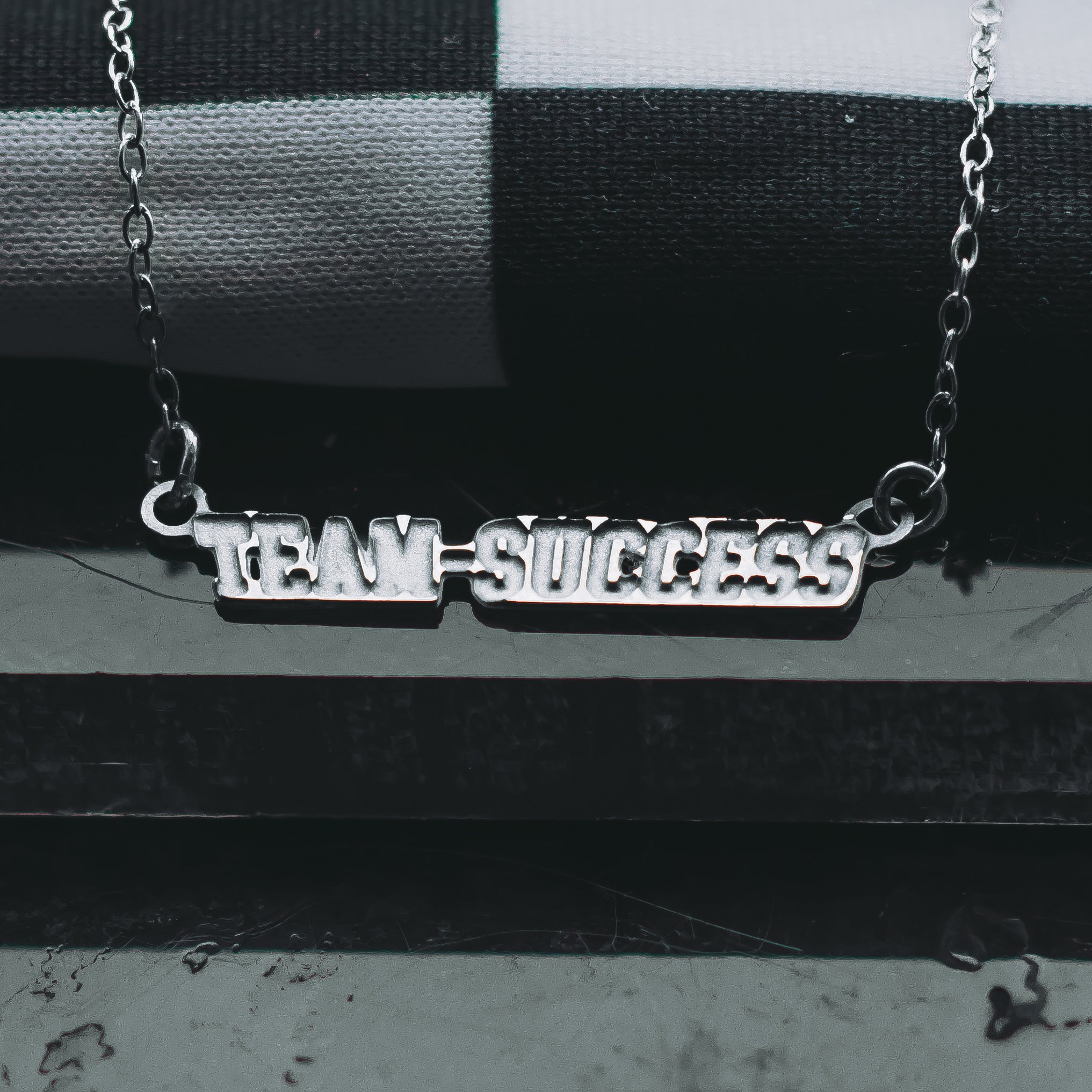 TEAM SUCCESS Letterman Necklace - Silver