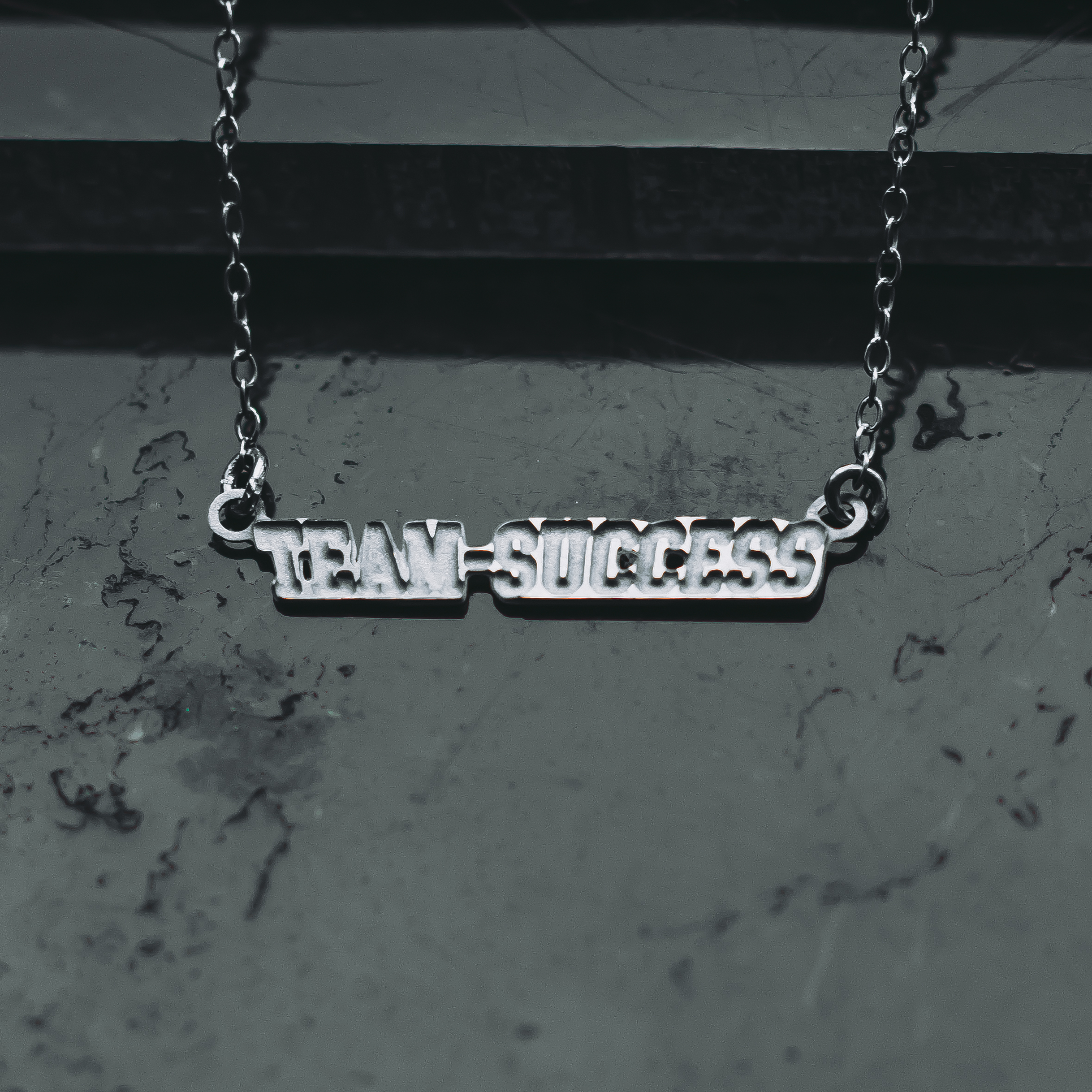 TEAM SUCCESS Letterman Necklace - Silver