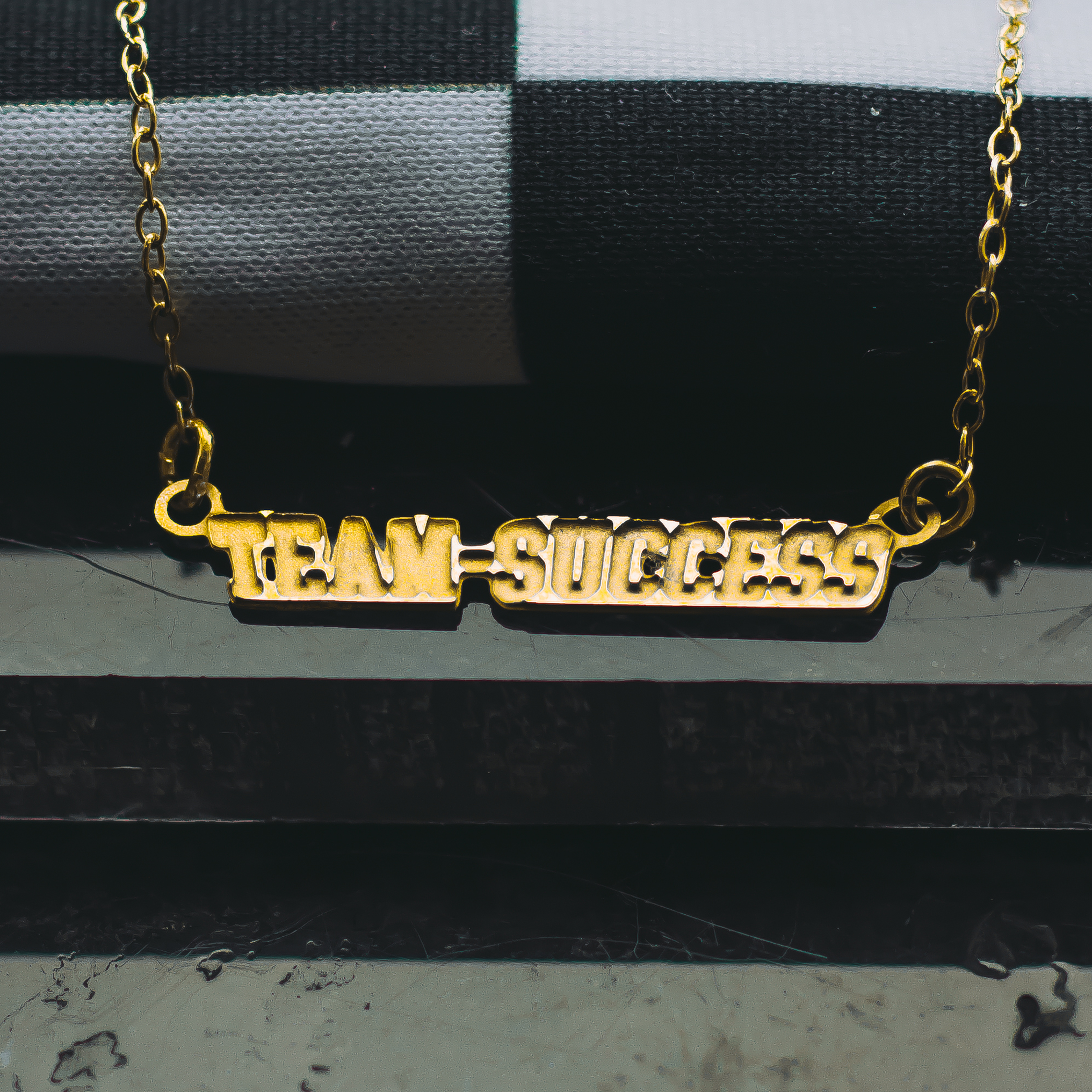 TEAM SUCCESS Letterman Necklace - Gold