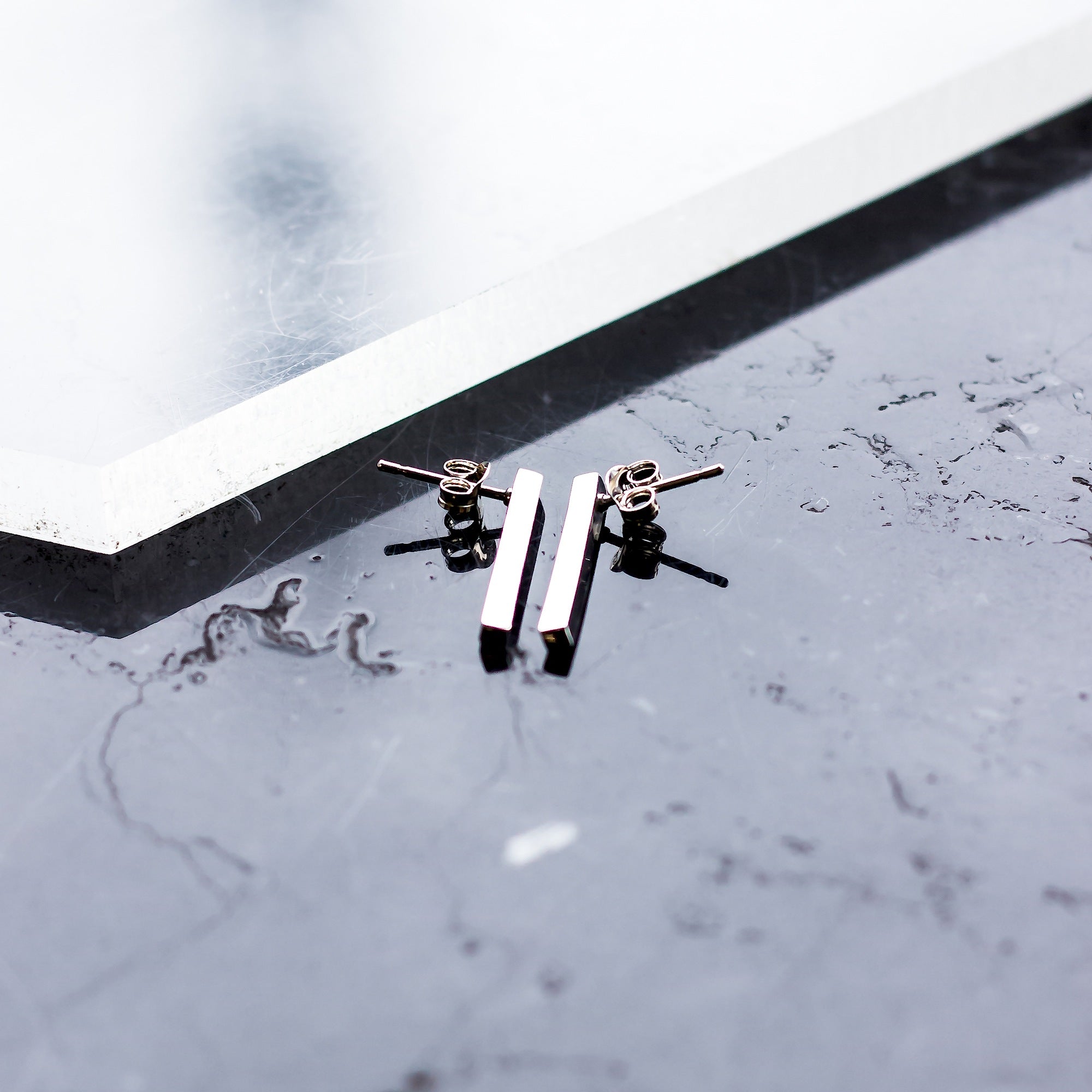 Vertical Drop - Bar Earrings